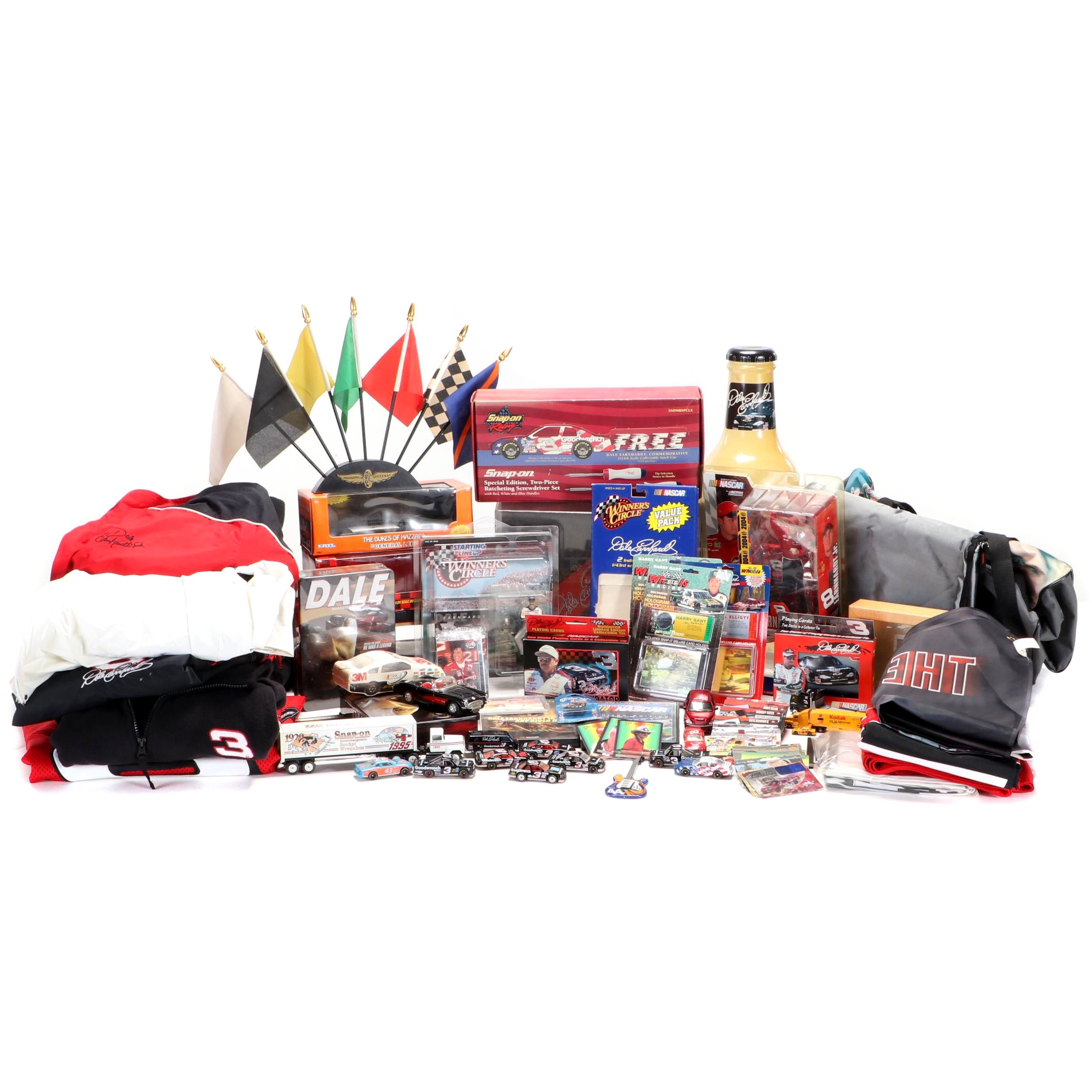 Dale Earnhardt "Intimidator" Jacket with Starting Lineup Figures and More