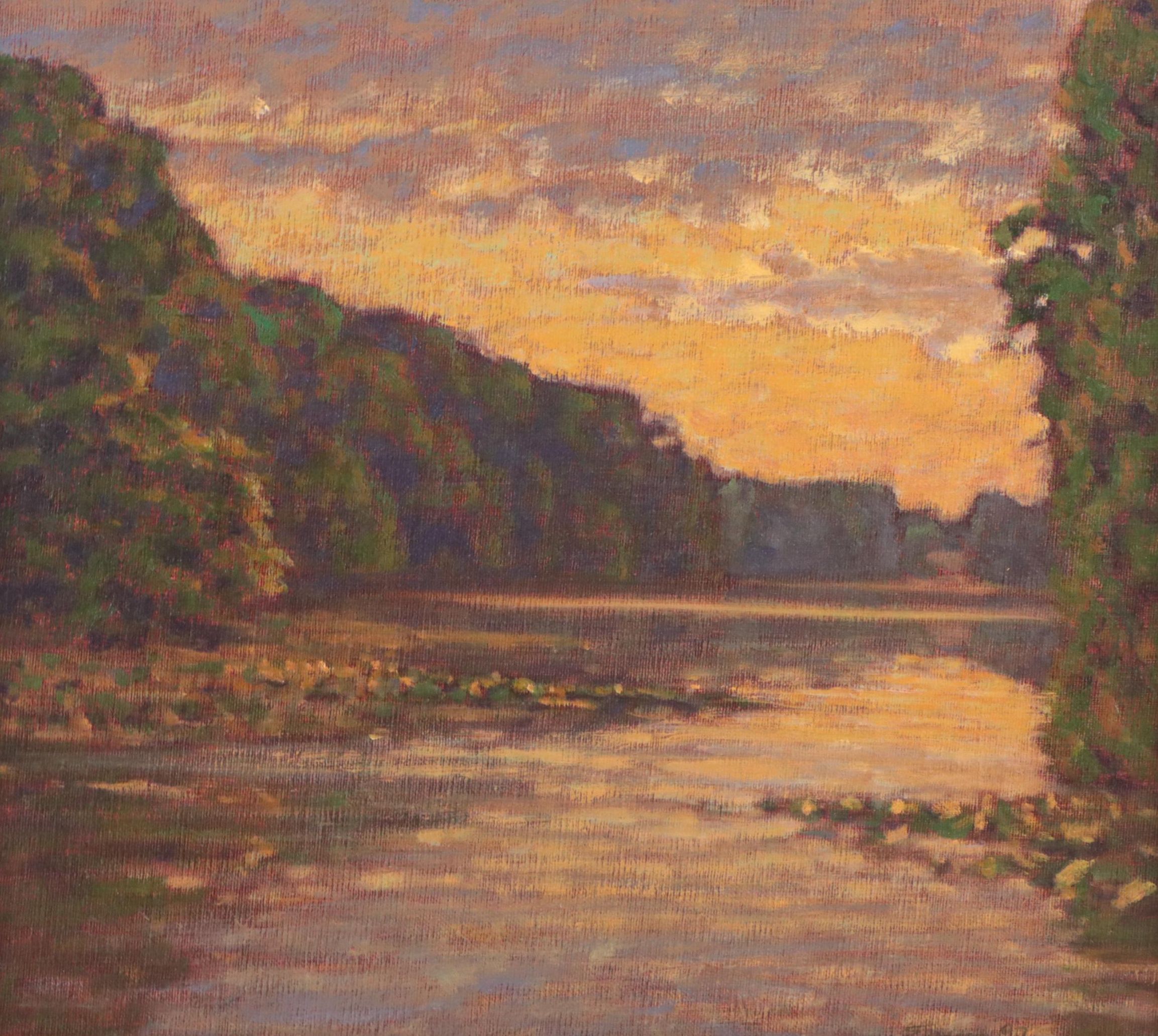 Lake Landscape Oil Painting, 1997
