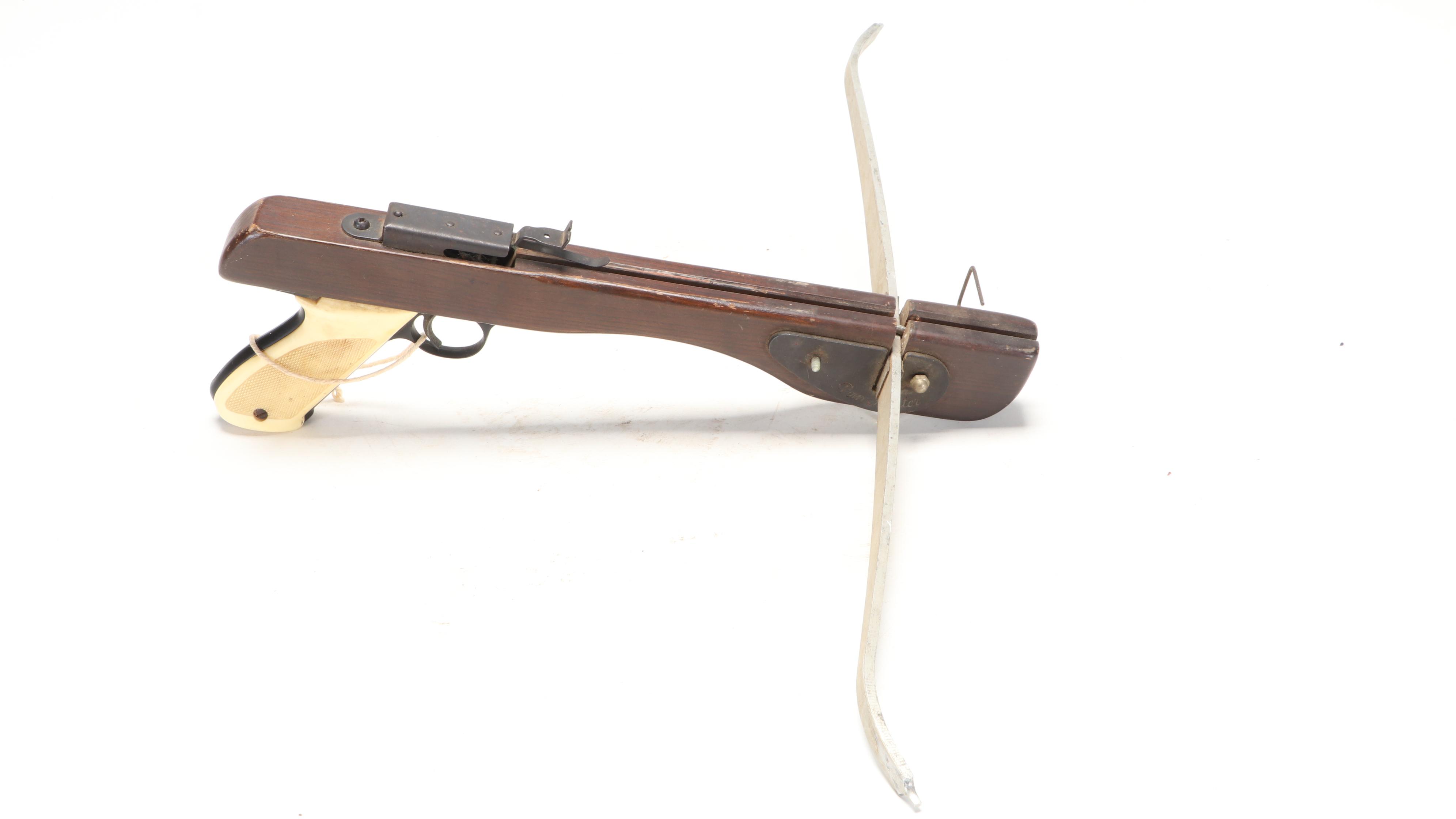 Wham-O MFG Co. Wood Powermaster Hunting Crossbows, Late 20th Century