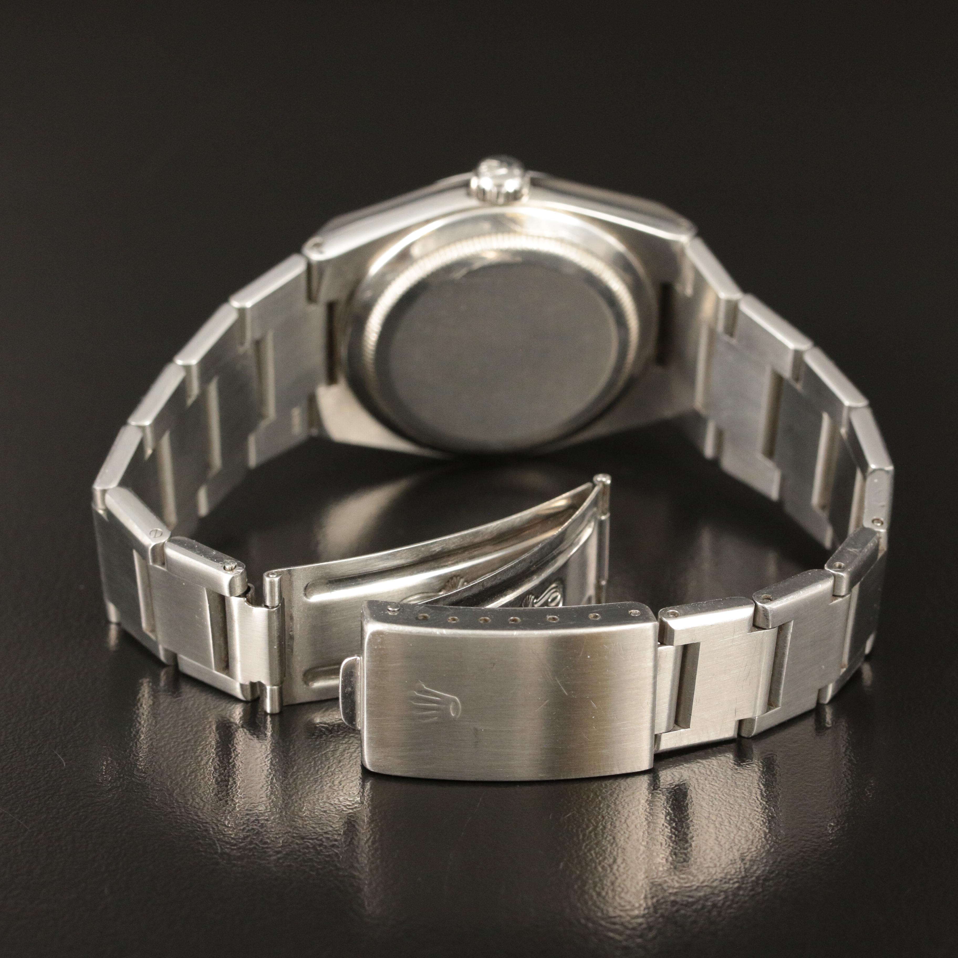 Rolex Oysterquartz Datejust Steel 36mm Black Dial Watch