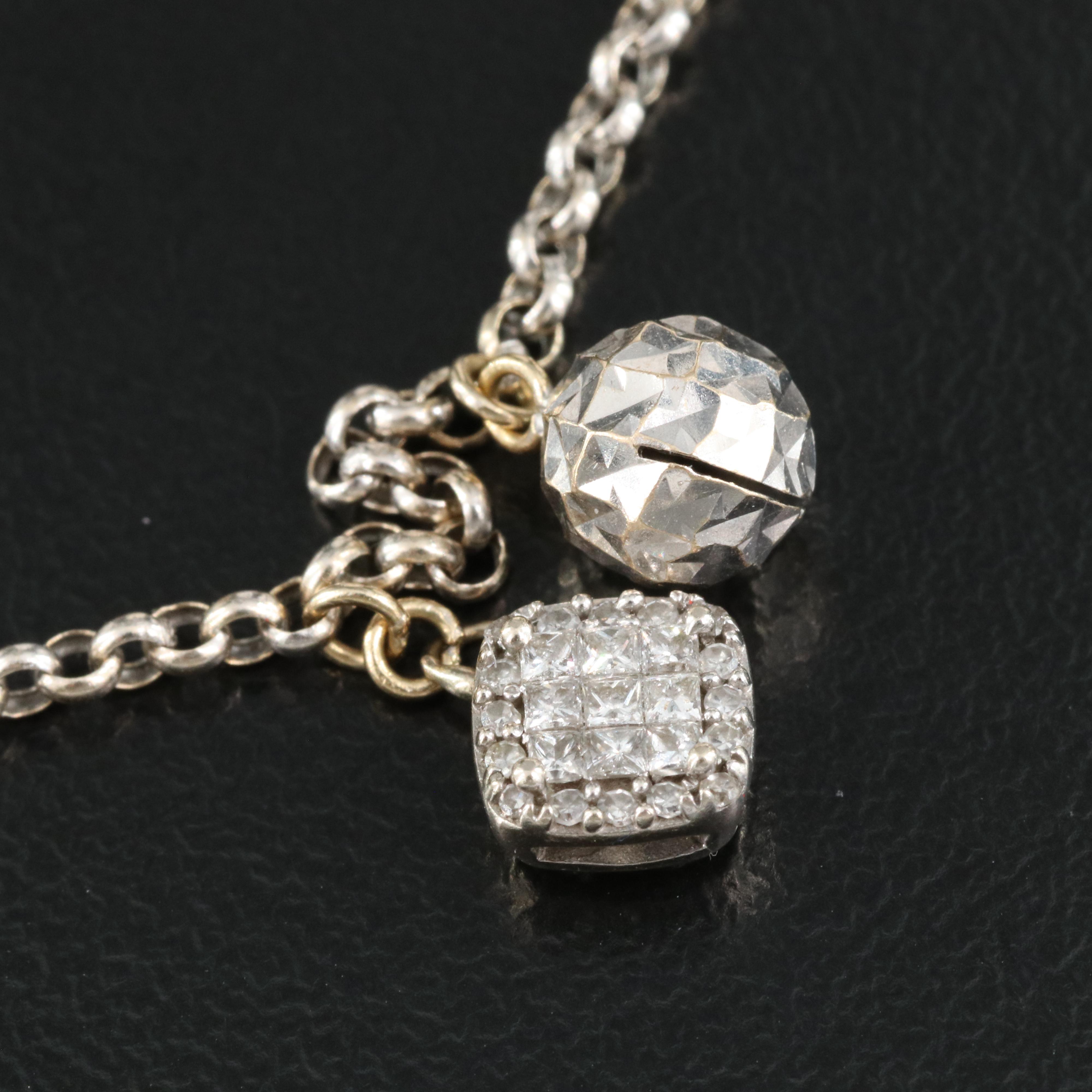 18K 0.20 CTW Diamond Bell Bracelet