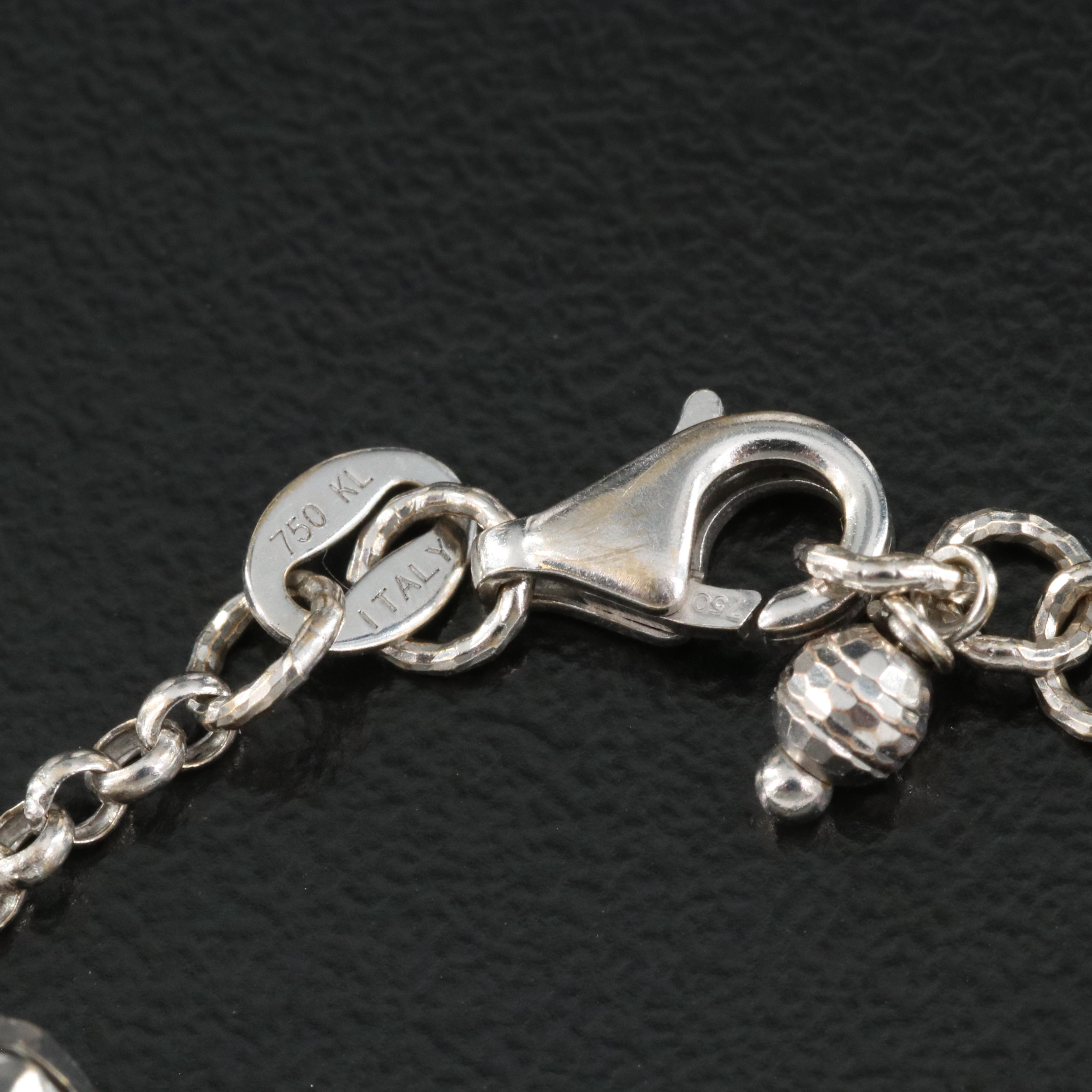 18K 0.20 CTW Diamond Bell Bracelet