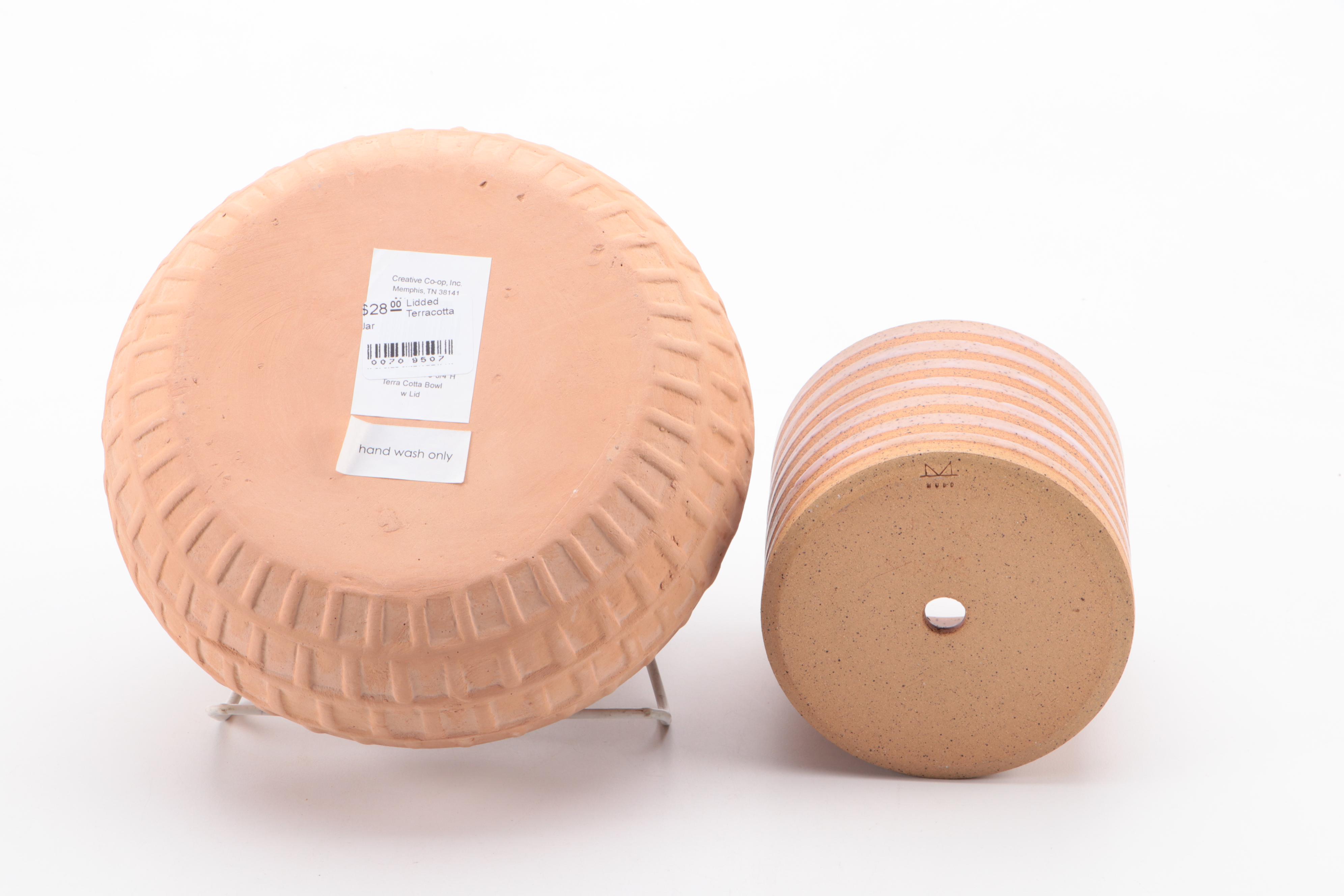 Pottery Barn Fairfax Jug with Mudd Vase and Other Terracotta Vessels