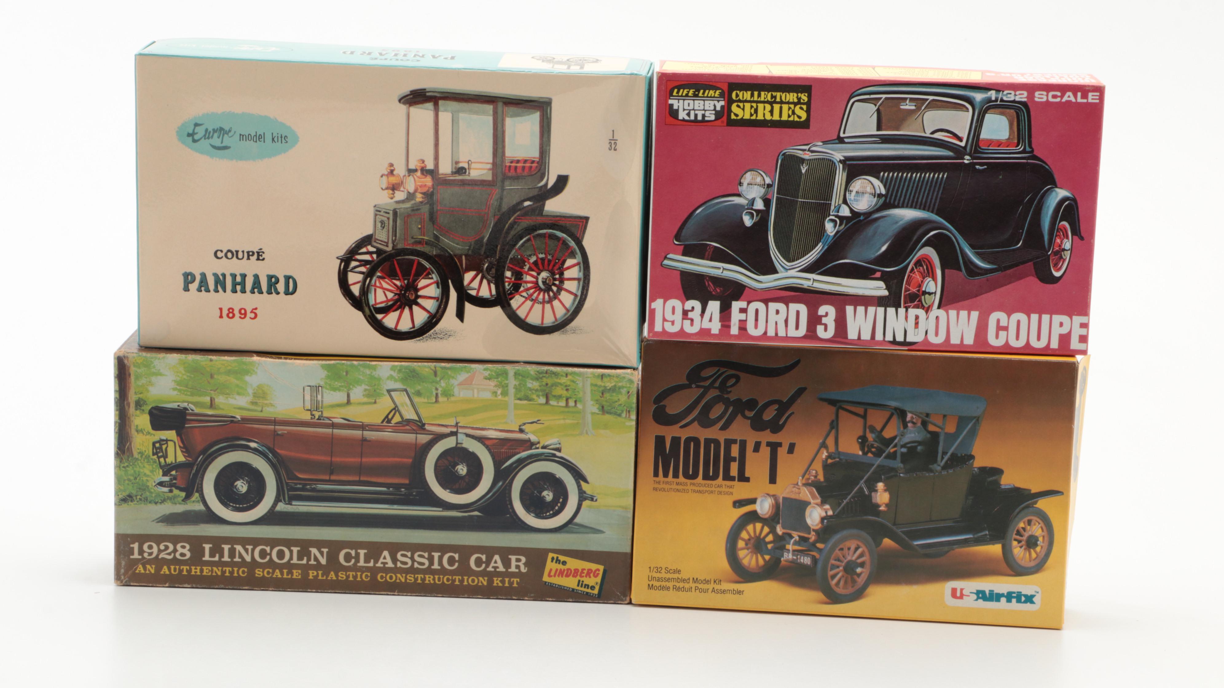 1912 Ford Model T, 1934 3 Window Coupe, and More Model Car Kits