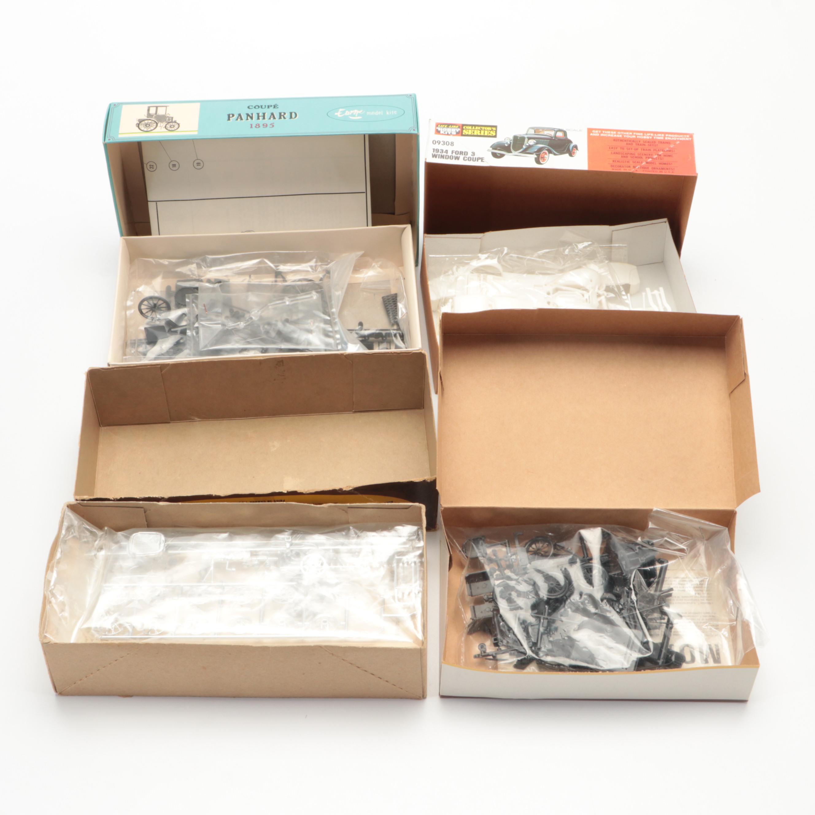 1912 Ford Model T, 1934 3 Window Coupe, and More Model Car Kits