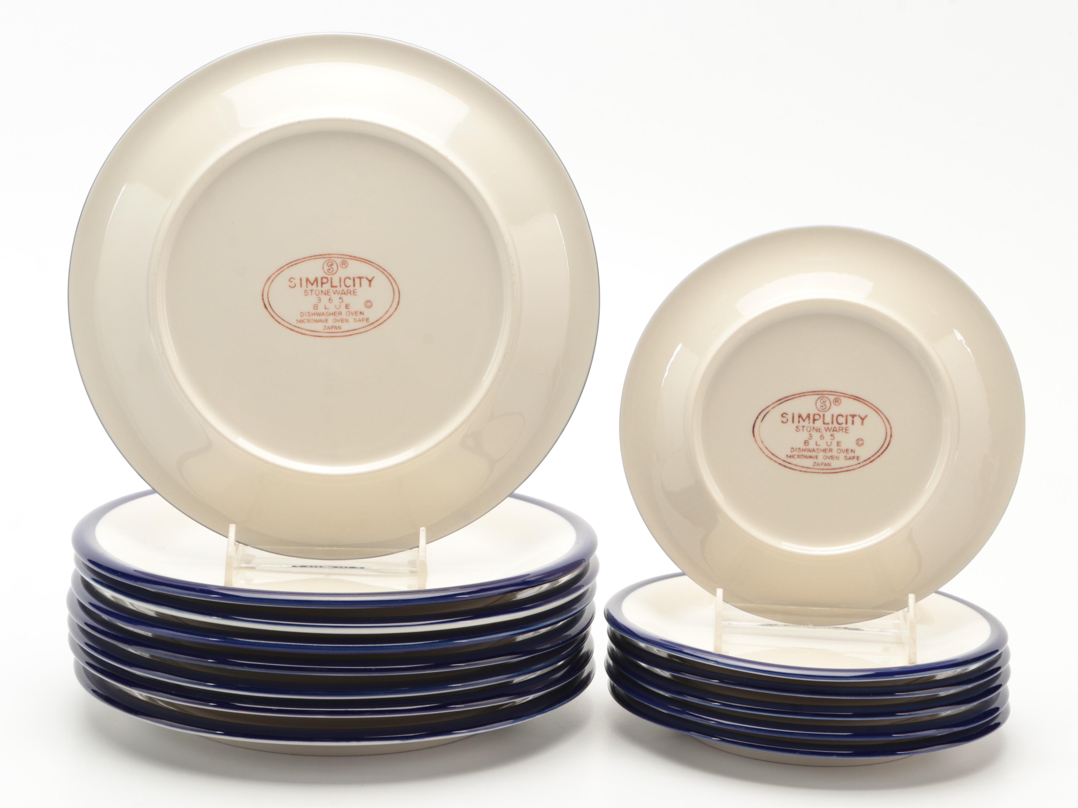 Sango "Simplicity Blue" Stoneware Dinnerware