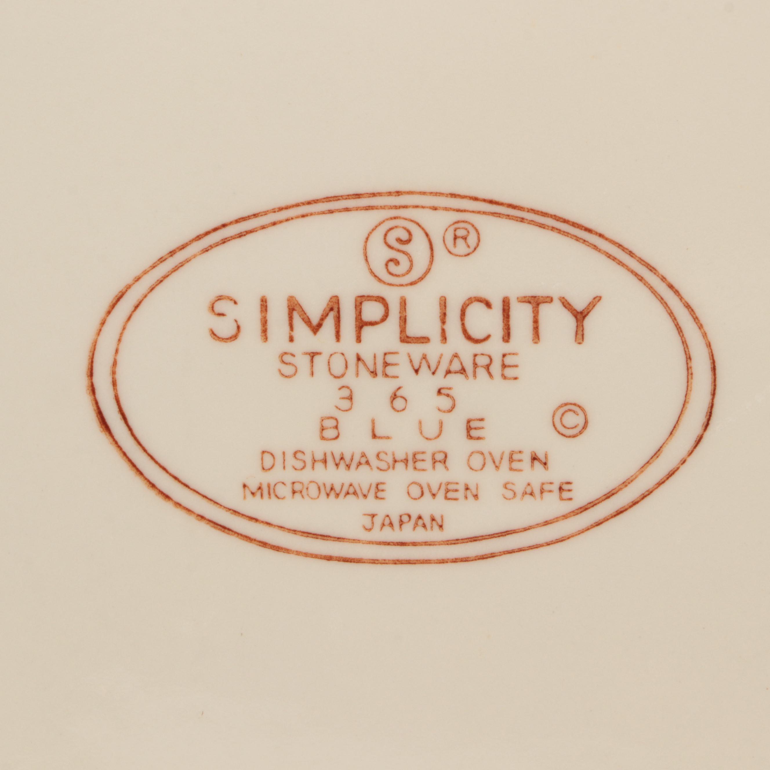 Sango "Simplicity Blue" Stoneware Dinnerware