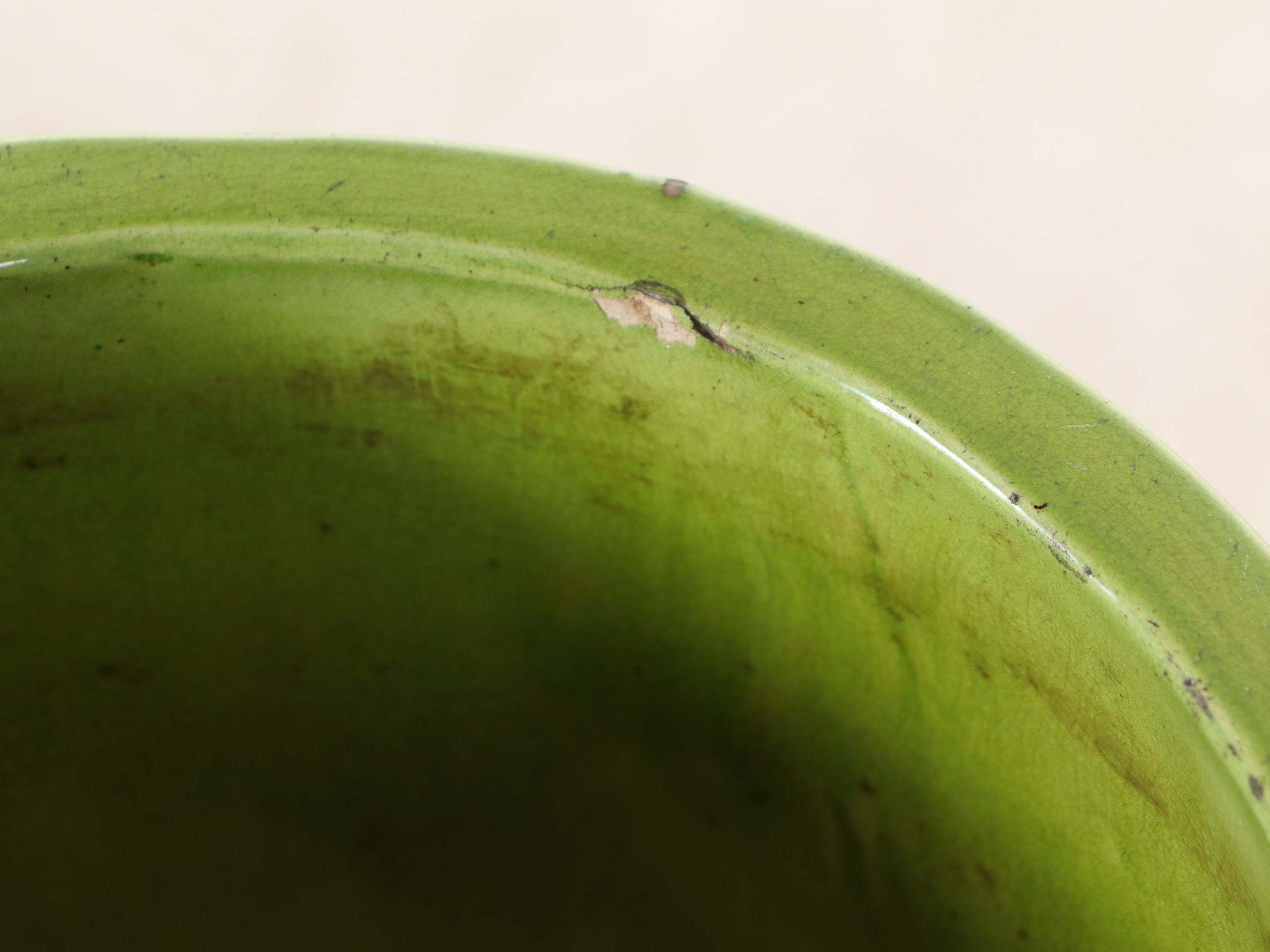 Bretby Pottery Green Glazed Figural Ceramic Owl Umbrella Stand