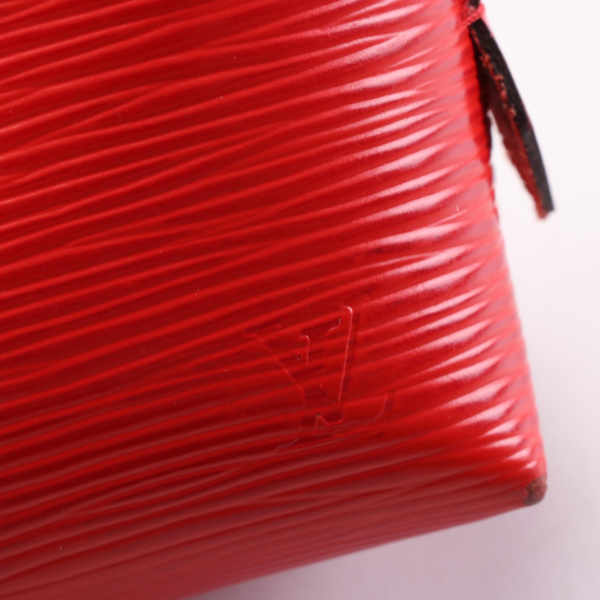 Louis Vuitton Zip Pouch in Red Epi Leather