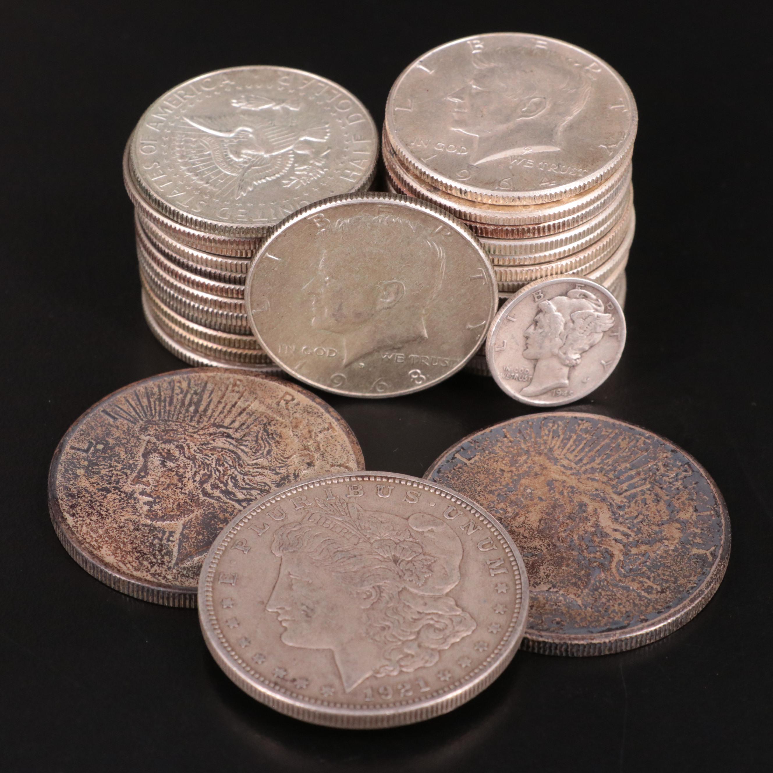 Collection of United States 40% and 90% Silver Coins