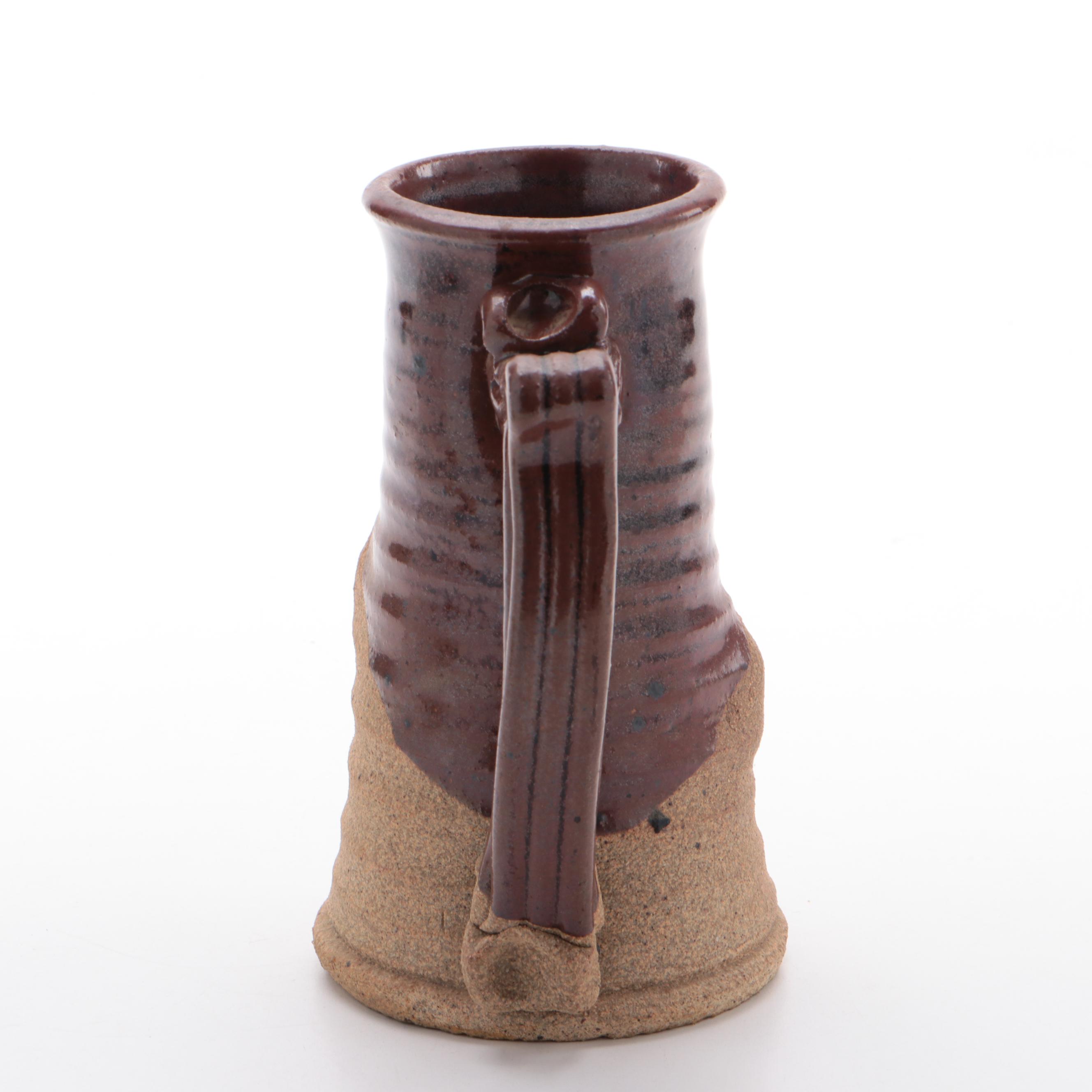 Dansk Silver Plate Animal Paperweights with Studio Art Pottery Face Mug