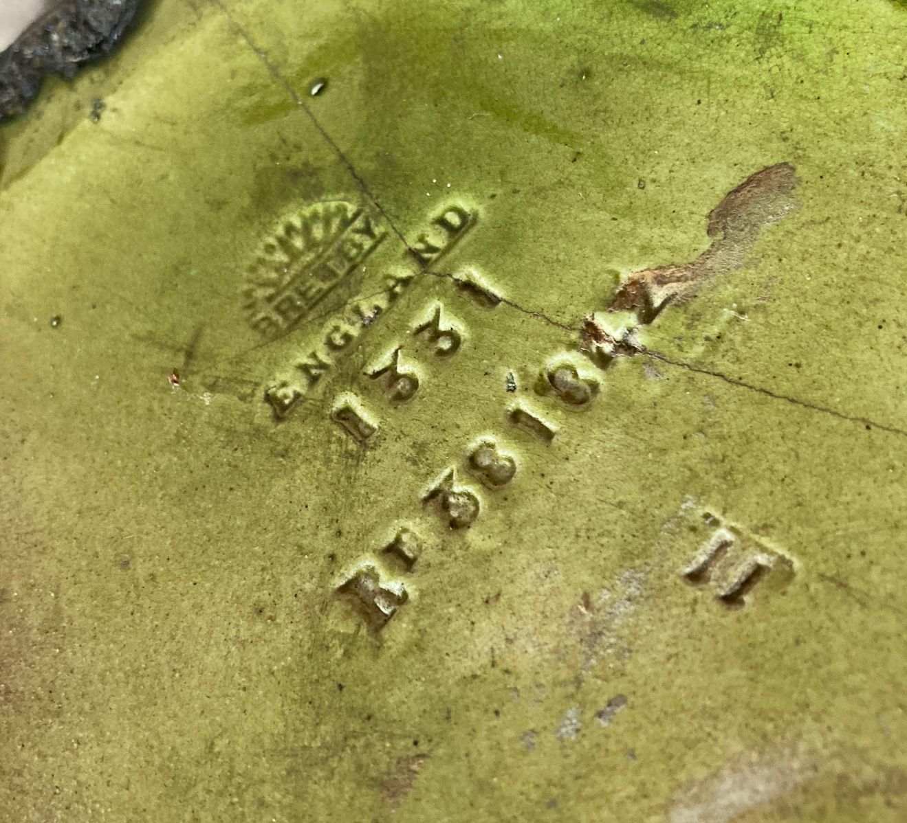 Bretby Pottery Green Glazed Figural Ceramic Owl Umbrella Stand