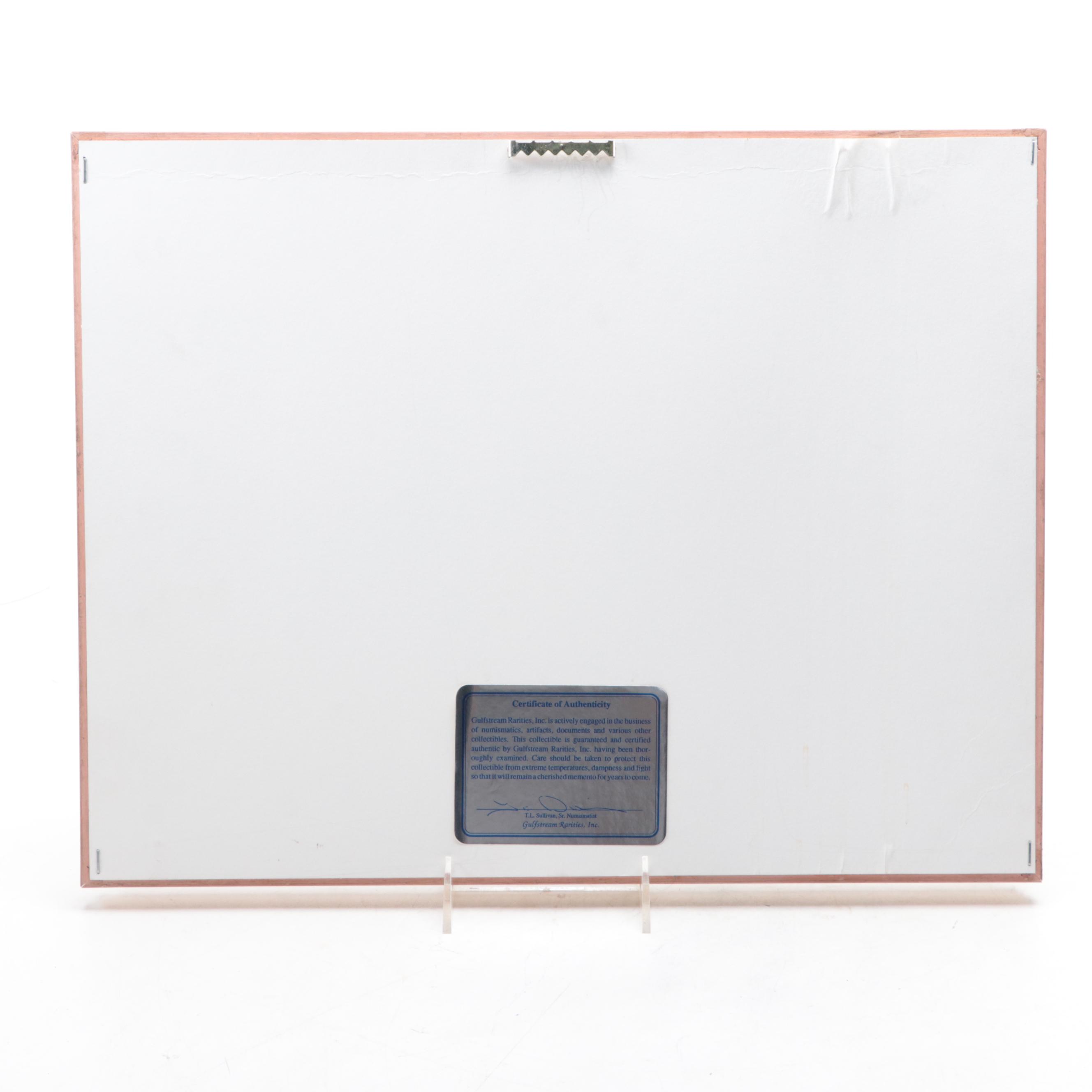 Sumerian Shell Ring Currency in Framed Display