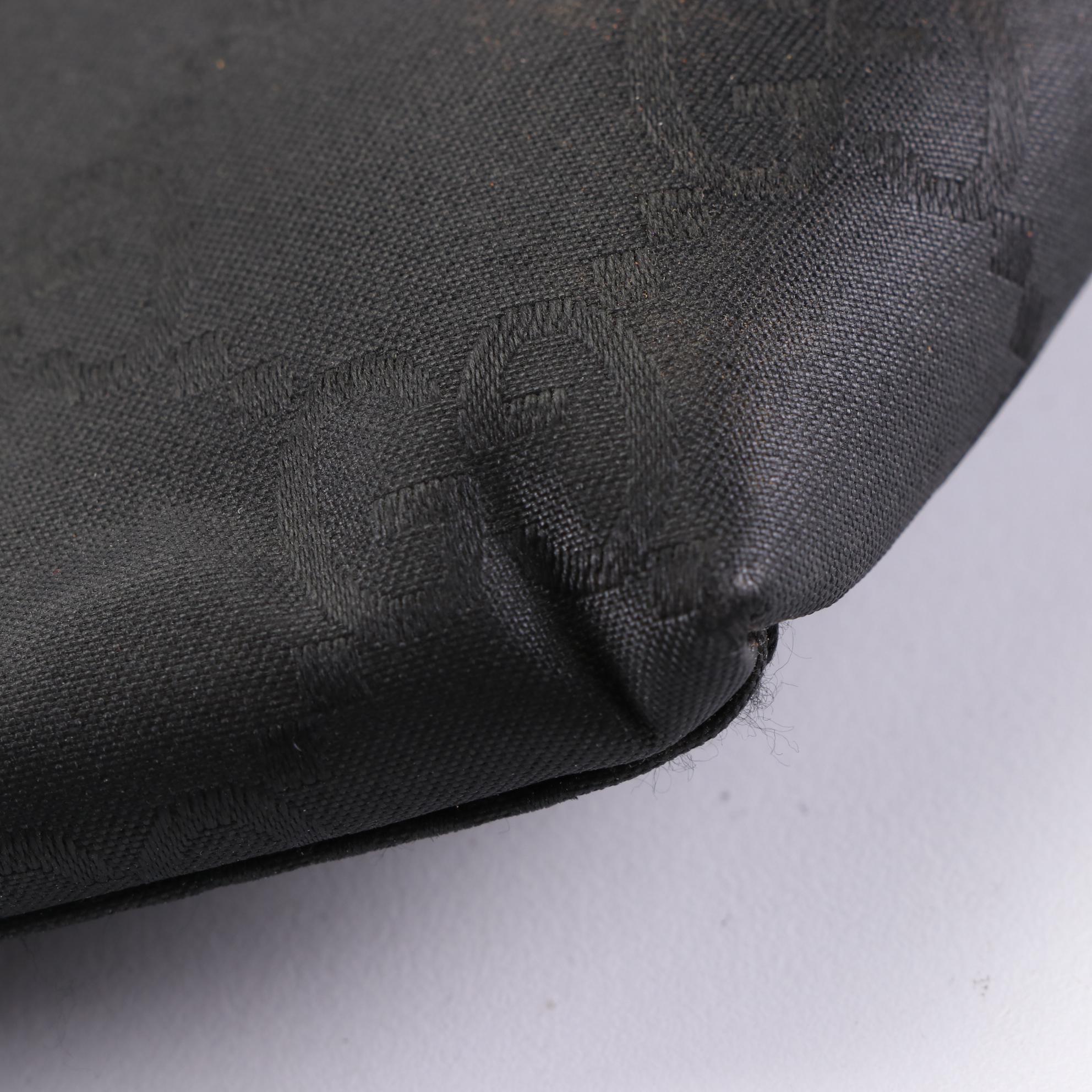 Gucci Large Hobo Bag in GG Nylon Jacquard with Leather Trim