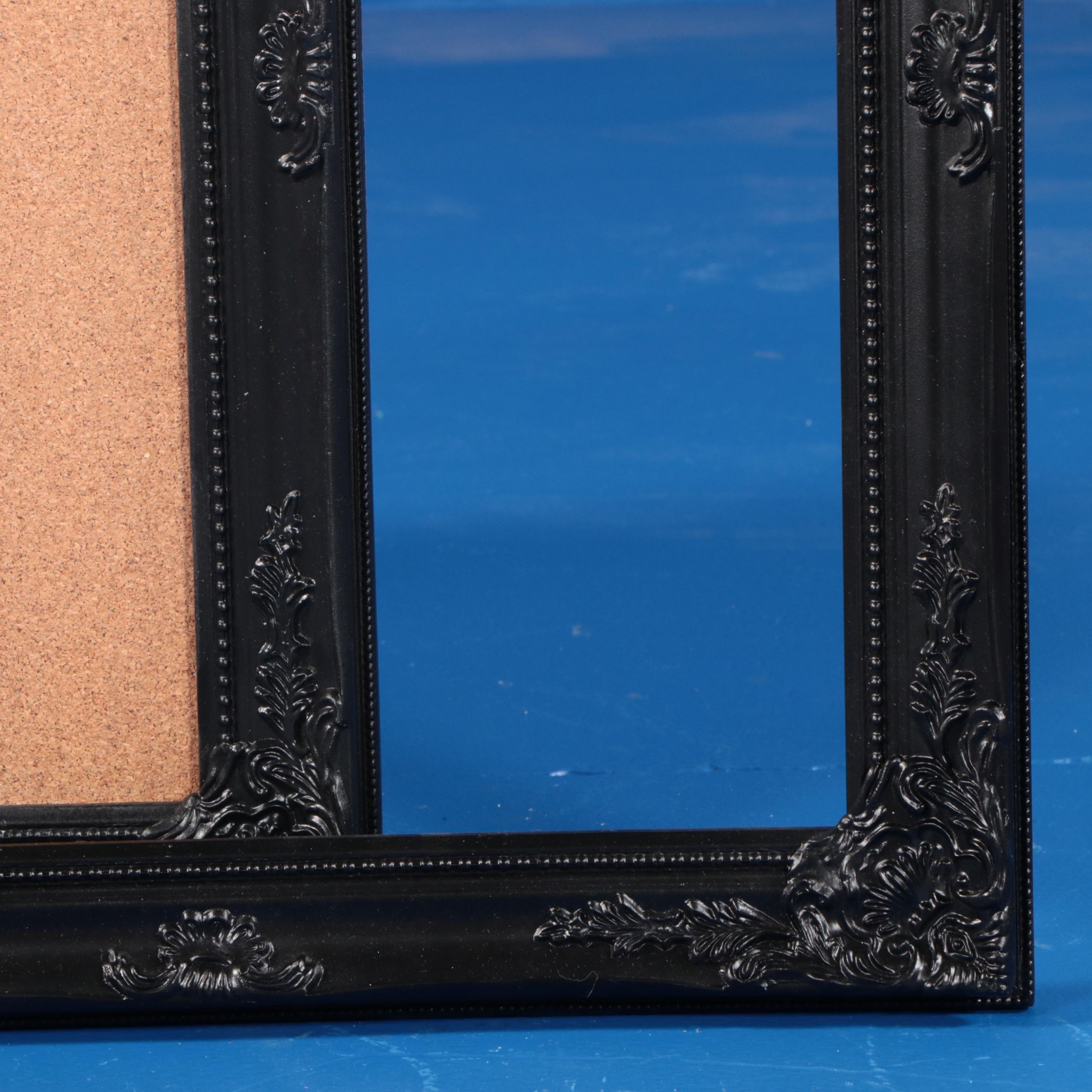Victorian Style Black Painted Carved Wood Picture Frames