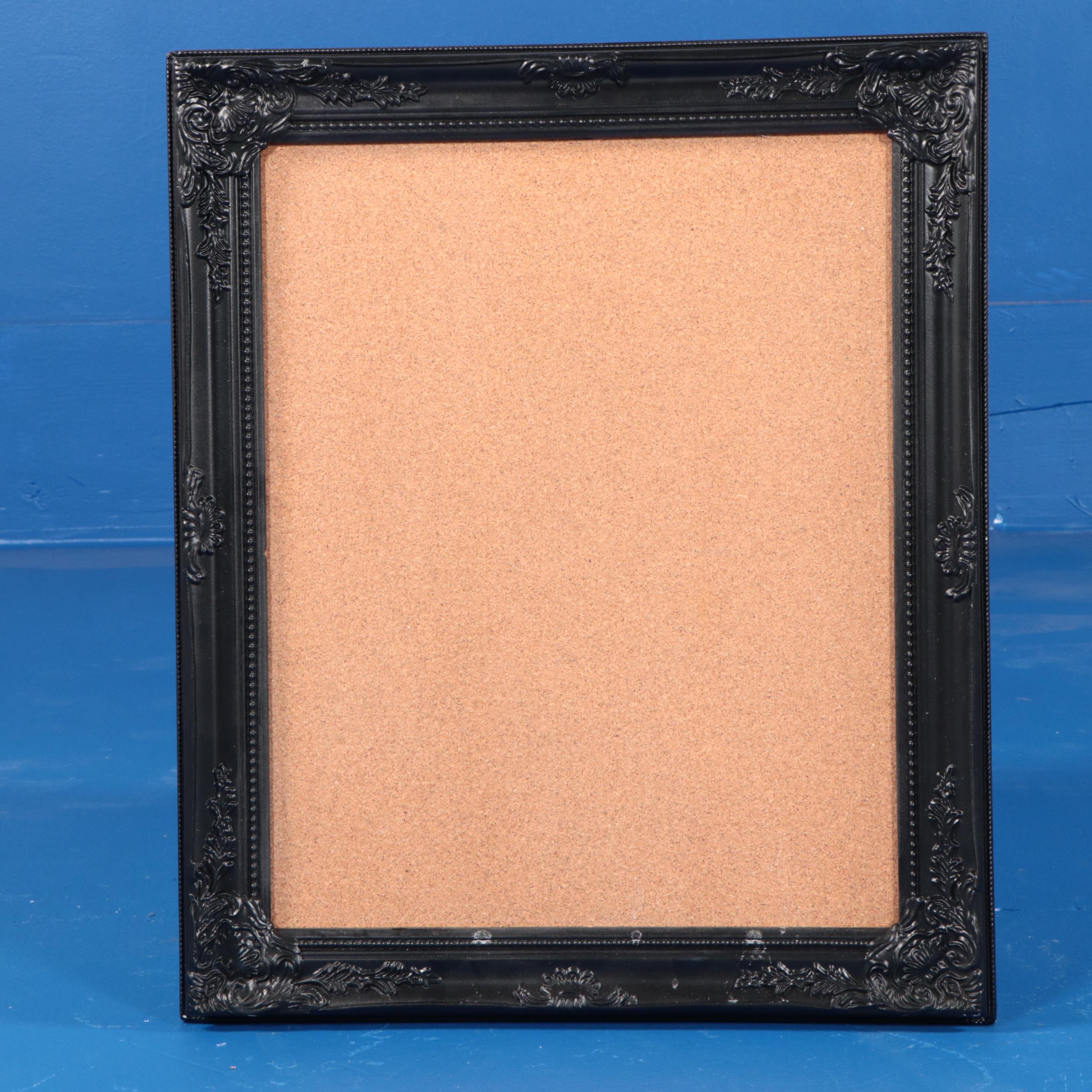 Victorian Style Black Painted Carved Wood Picture Frames