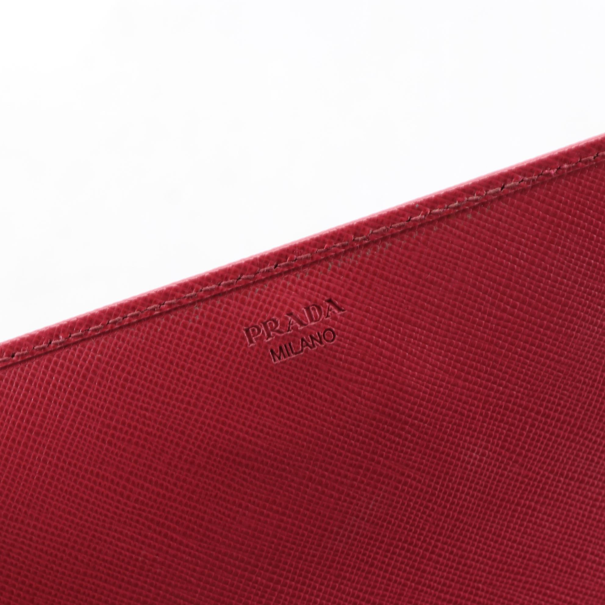 Prada Wallet on Chain Clutch 1M1290 in Saffiano Leather with Box