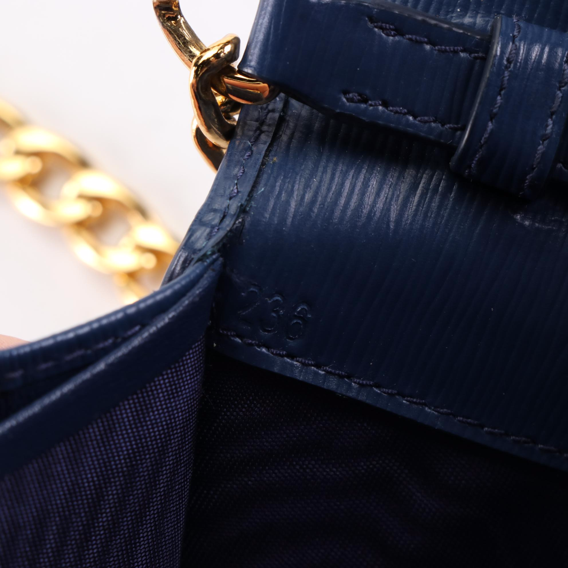 Prada Wallet on Chain Clutch in Textured Leather