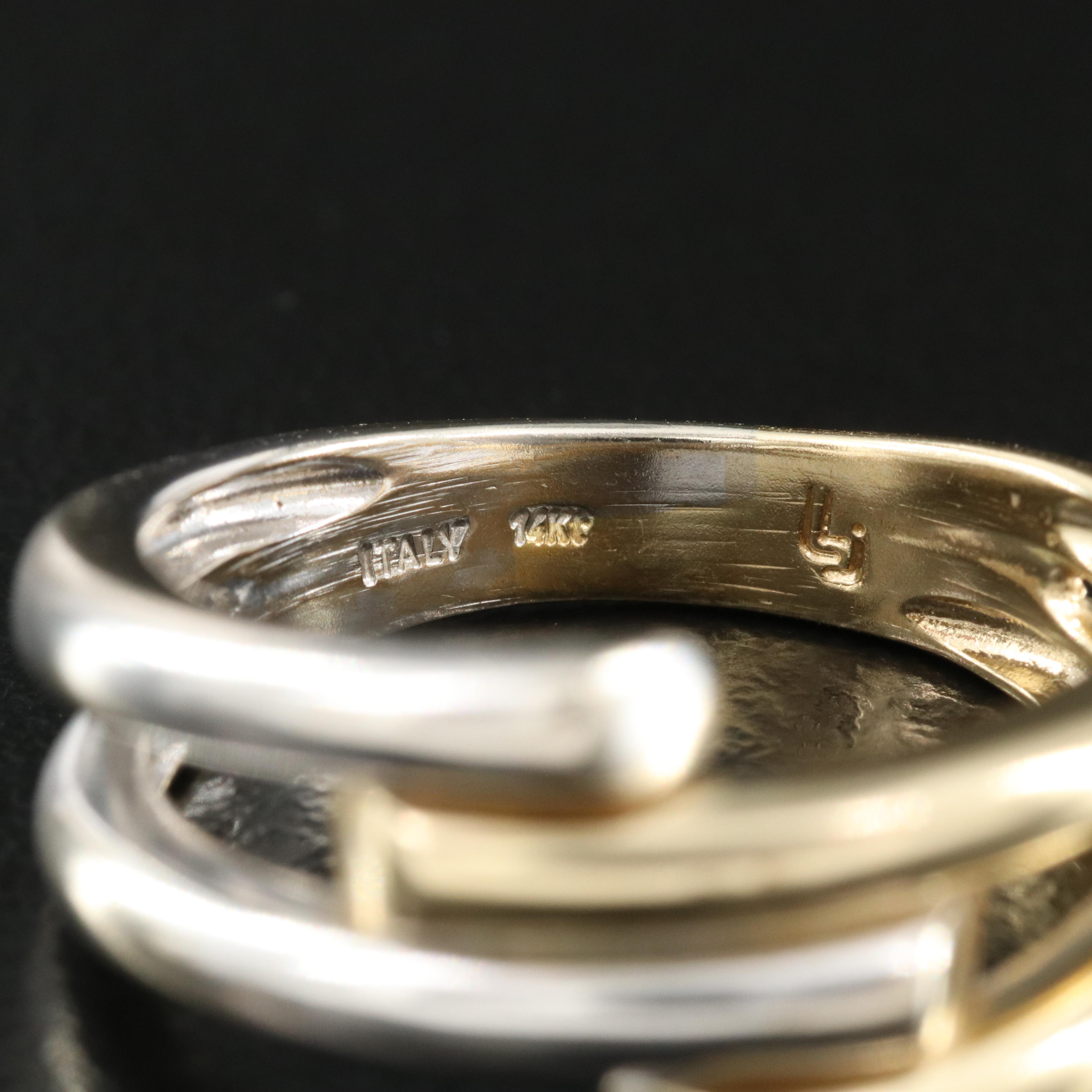 14K Overlapping Band