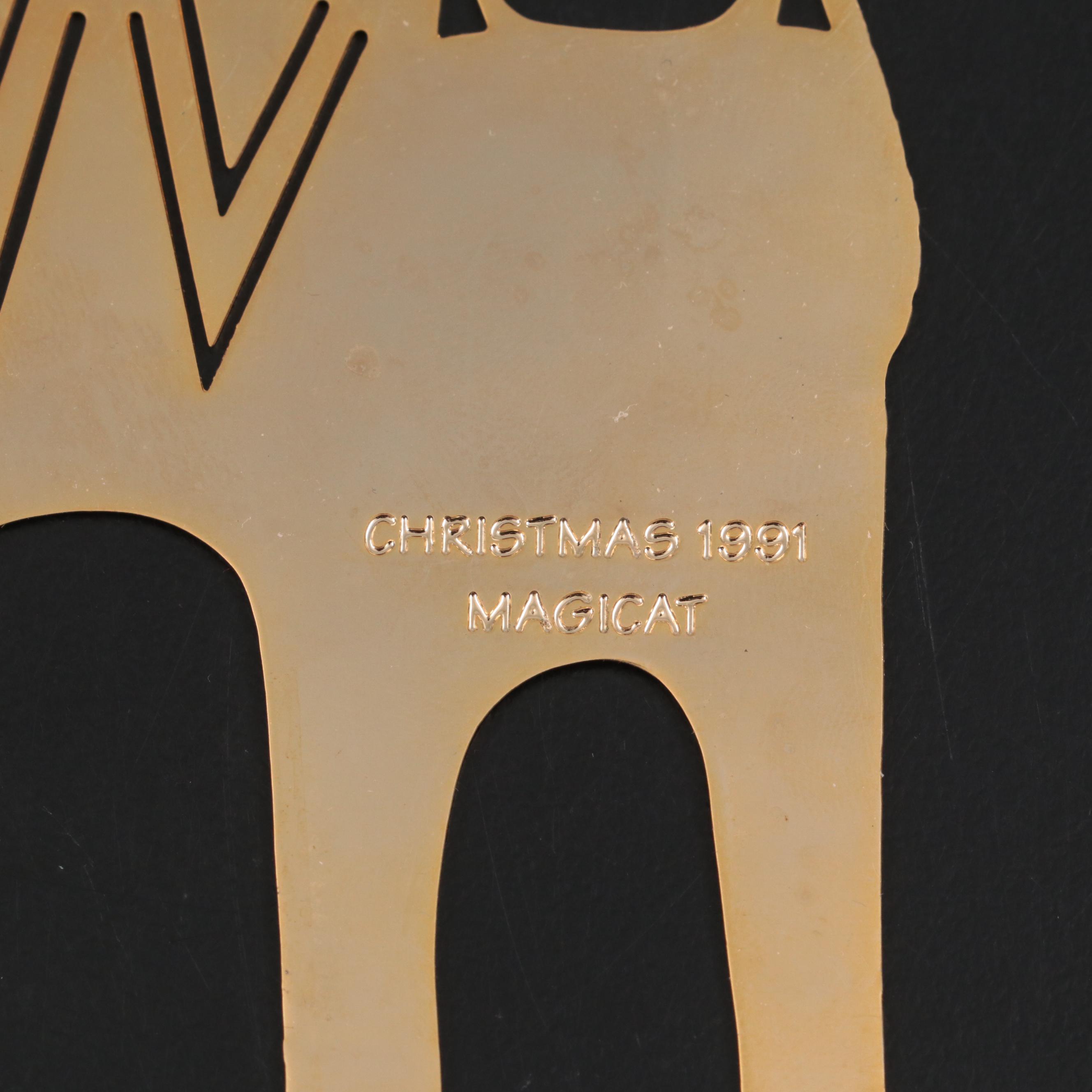 Laurel Burch "Magic Cat" Bookmark, 1991