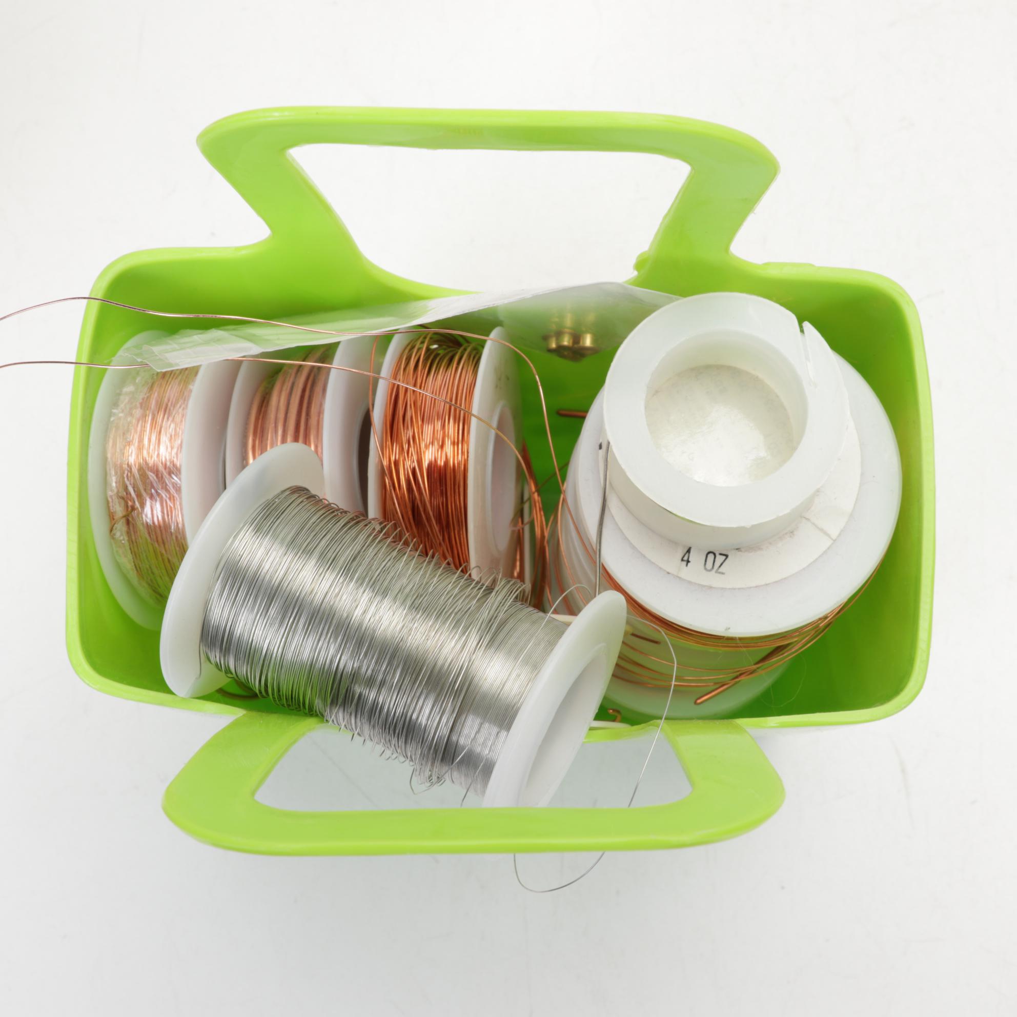 Jewelry Making Tools Including Mandrels, Tumbler, Doming Block, Punches and Wire