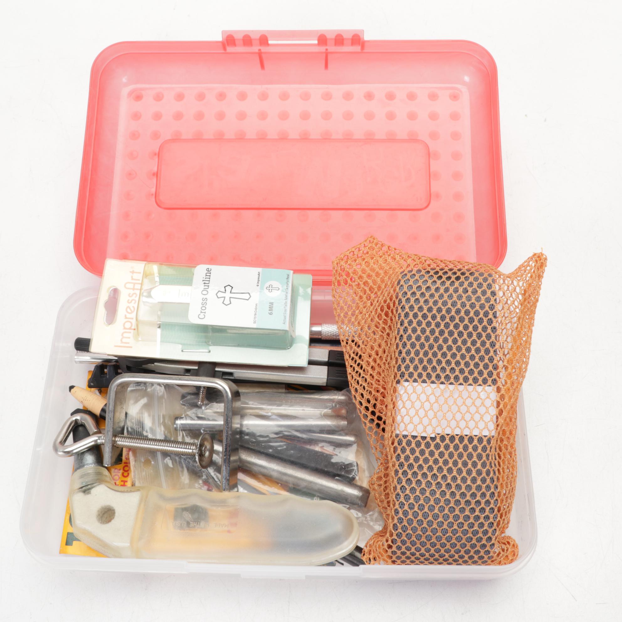 Jewelry Making Tools Including Mandrels, Tumbler, Doming Block, Punches and Wire