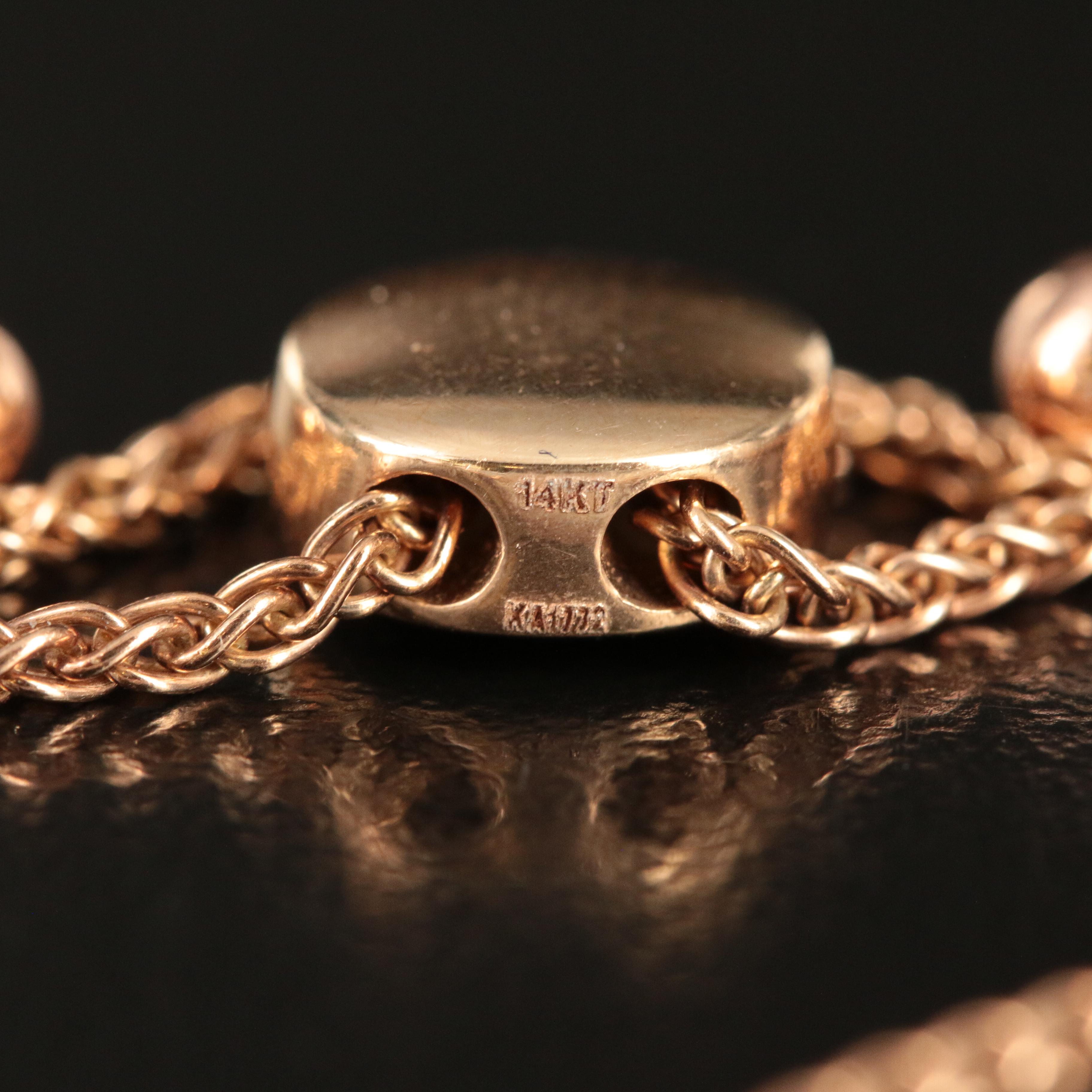 Le Vian 14K Rose Gold Rhodolite and Diamond Bolo Bracelet