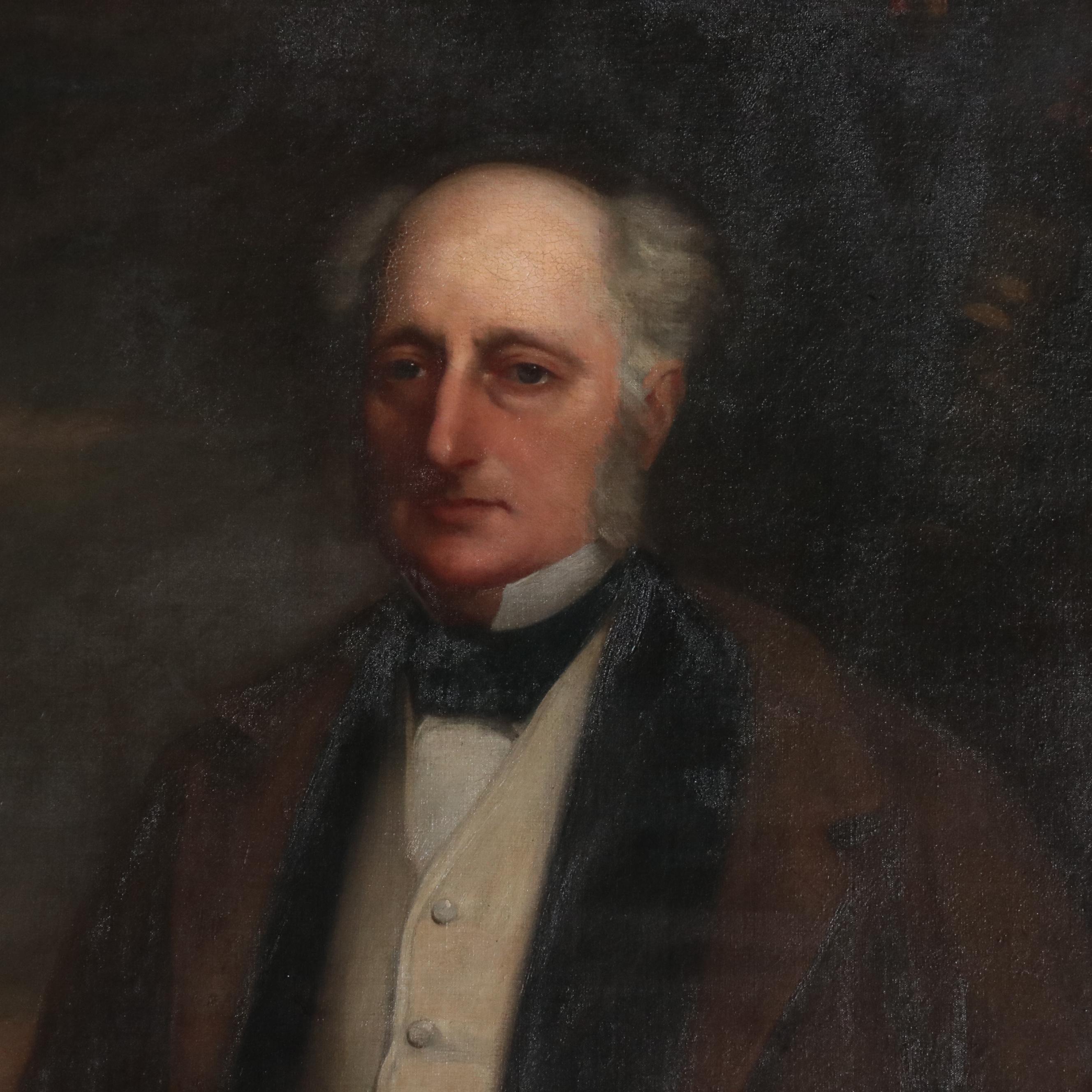 Portrait Oil Painting of a Standing Gentleman, 1870