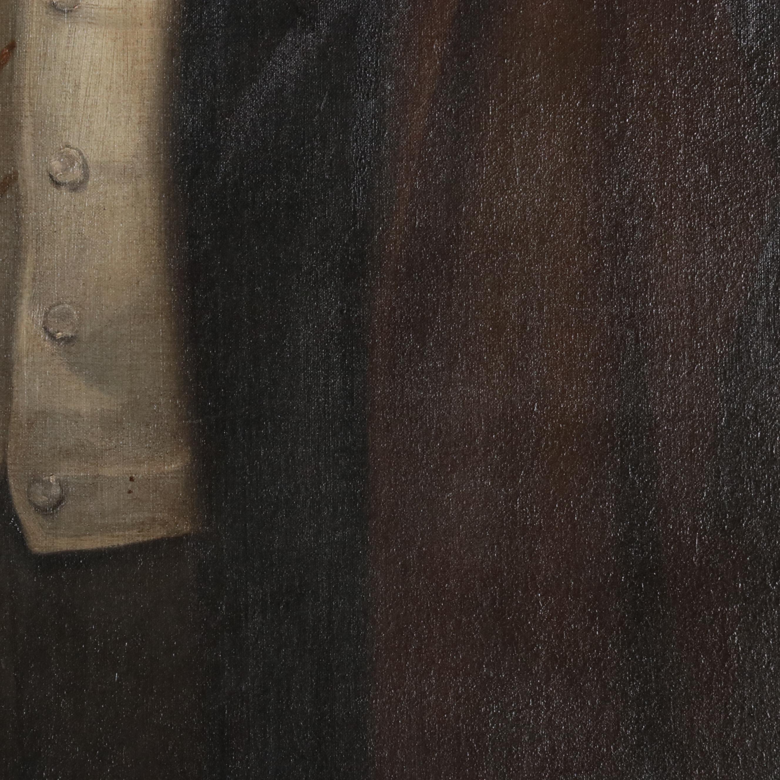 Portrait Oil Painting of a Standing Gentleman, 1870