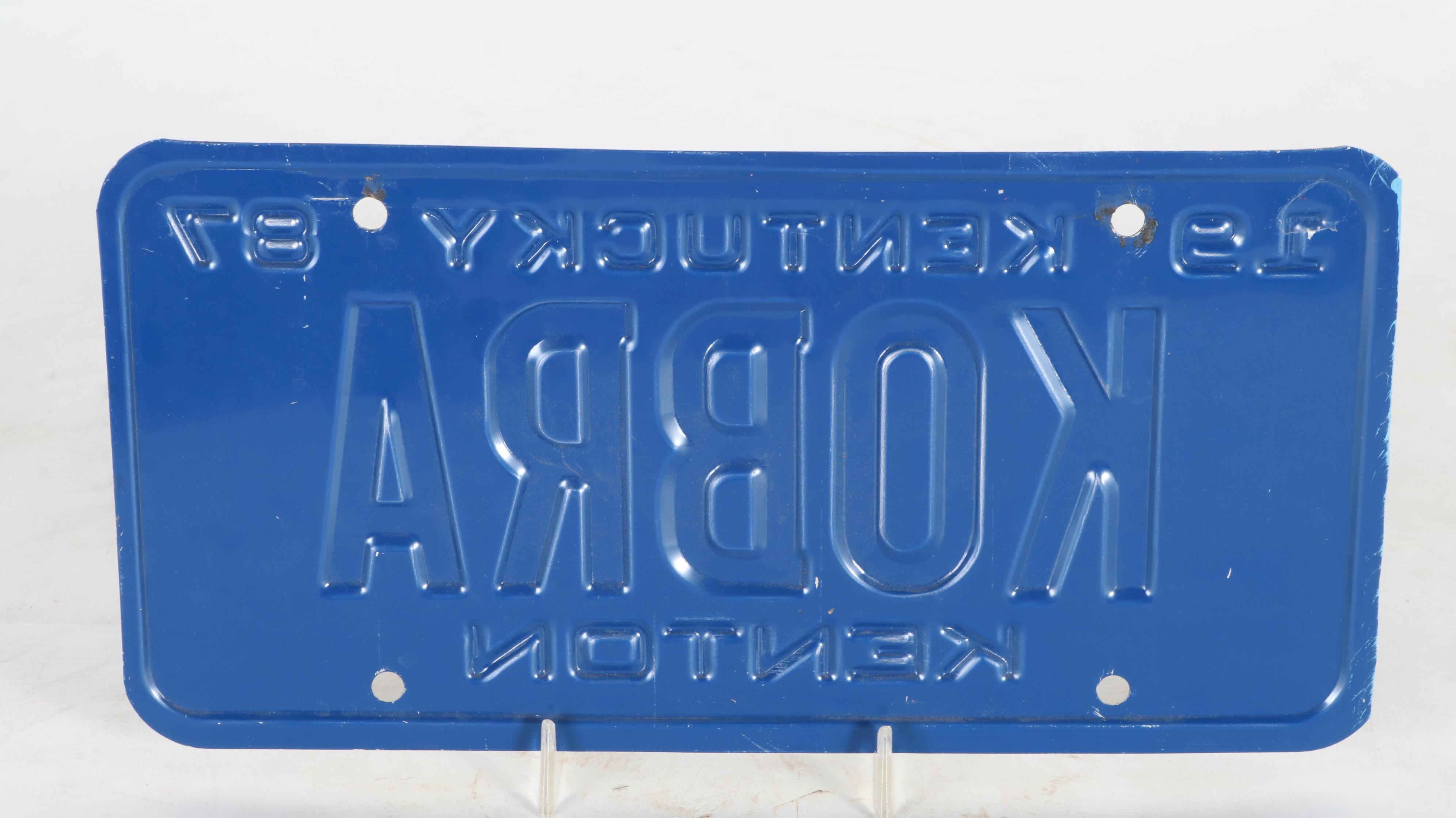 Ford Mustang and Shelby Cobra Signs and License Plate, Late 20th Century