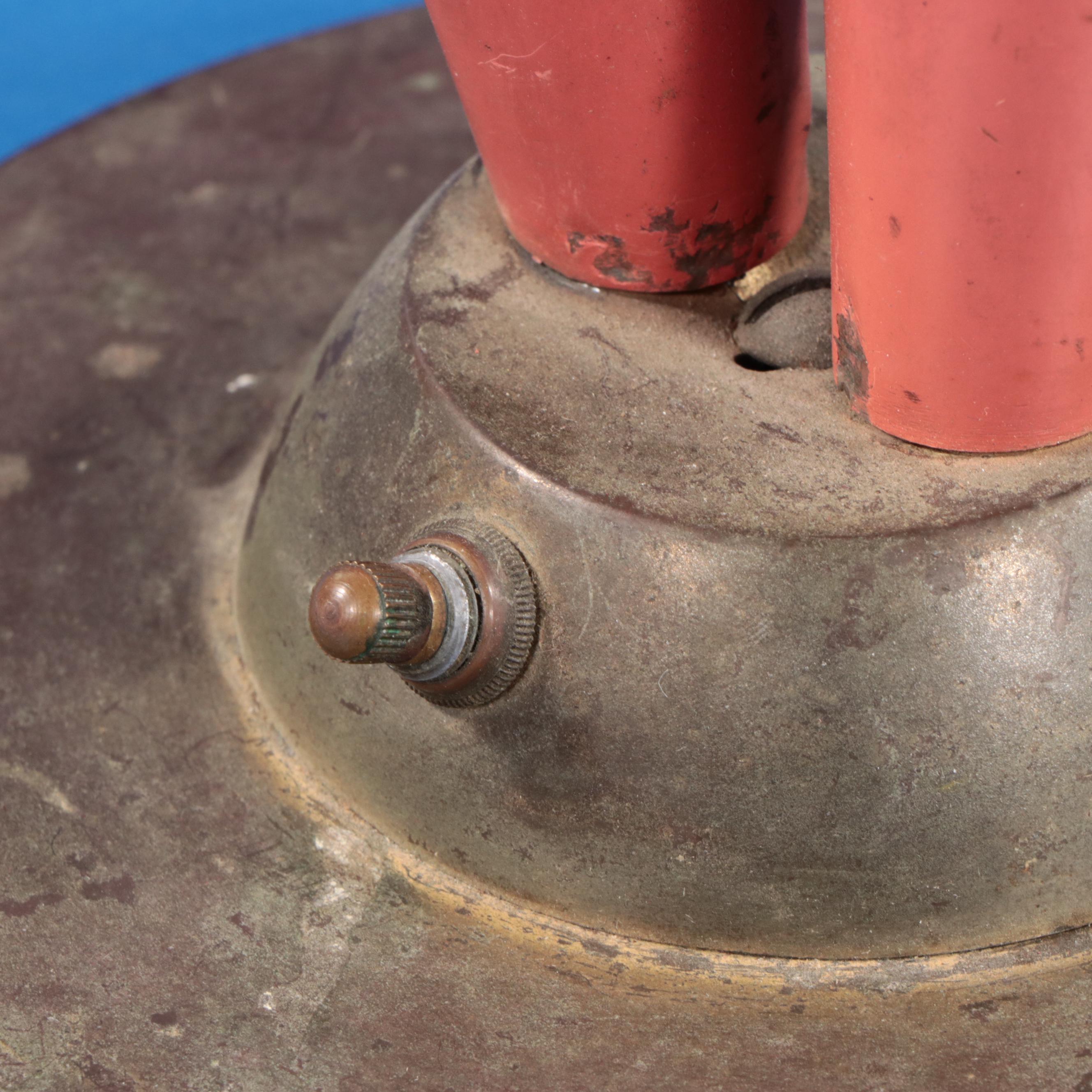 MCM Metal Lilies Dual Arm Desk Lamp, Mid-20th Century