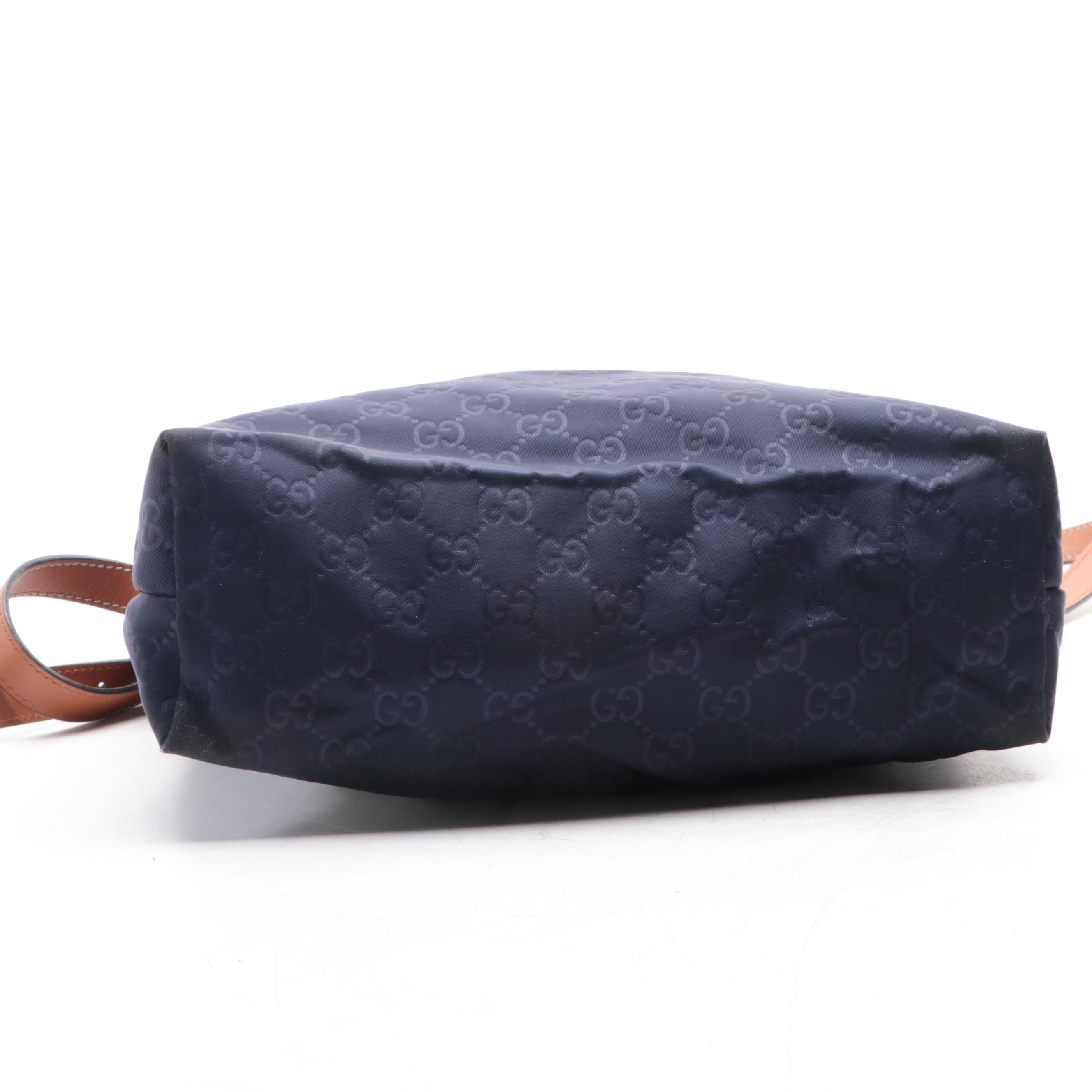 Gucci Crossbody Bag in GG Nylon and Leather