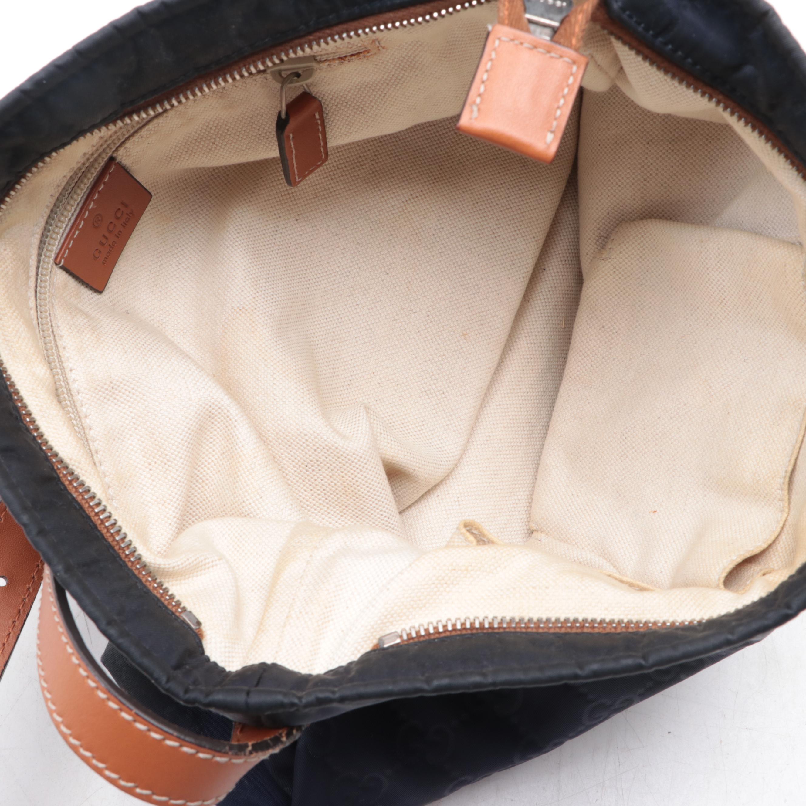 Gucci Crossbody Bag in GG Nylon and Leather