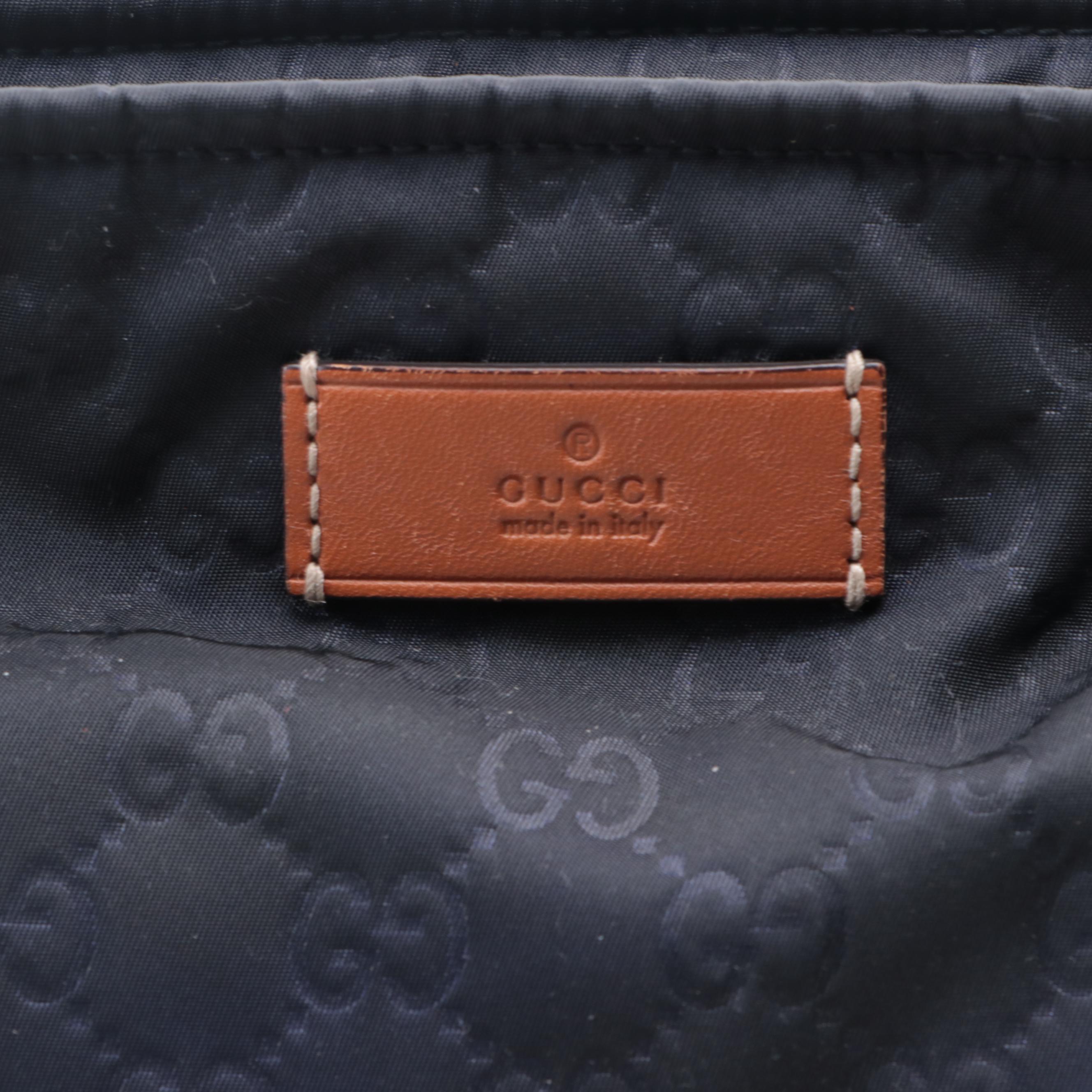 Gucci Crossbody Bag in GG Nylon and Leather
