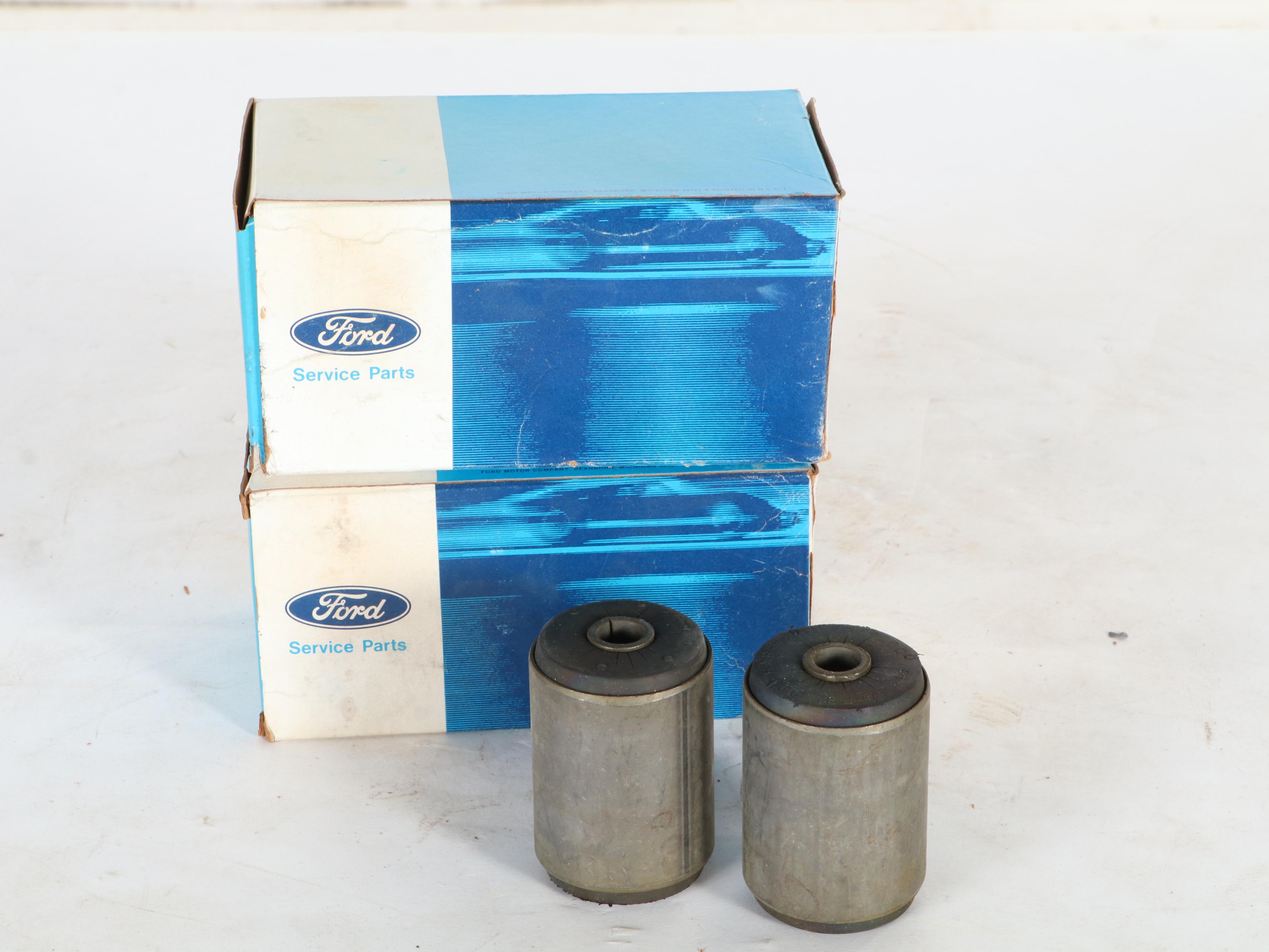 Ford Spring Shackle Kits, Spring Clamp and Ford Mustang Shelby Logo Hubcap