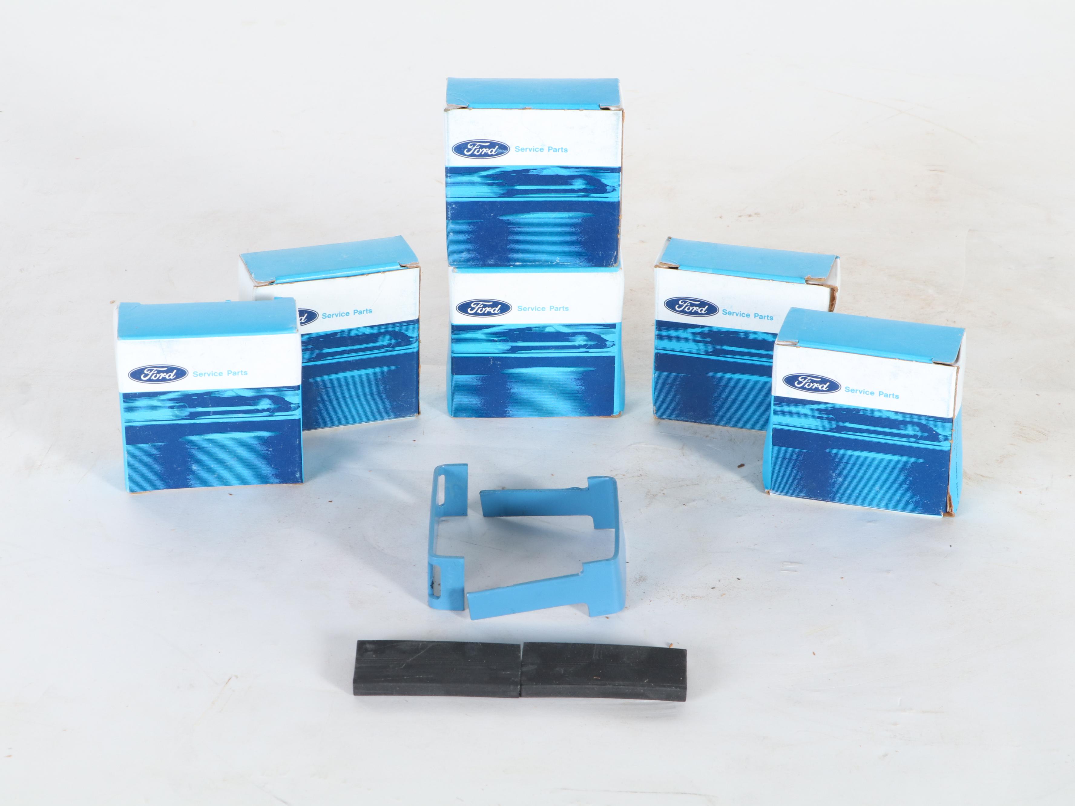 Ford Spring Shackle Kits, Spring Clamp and Ford Mustang Shelby Logo Hubcap