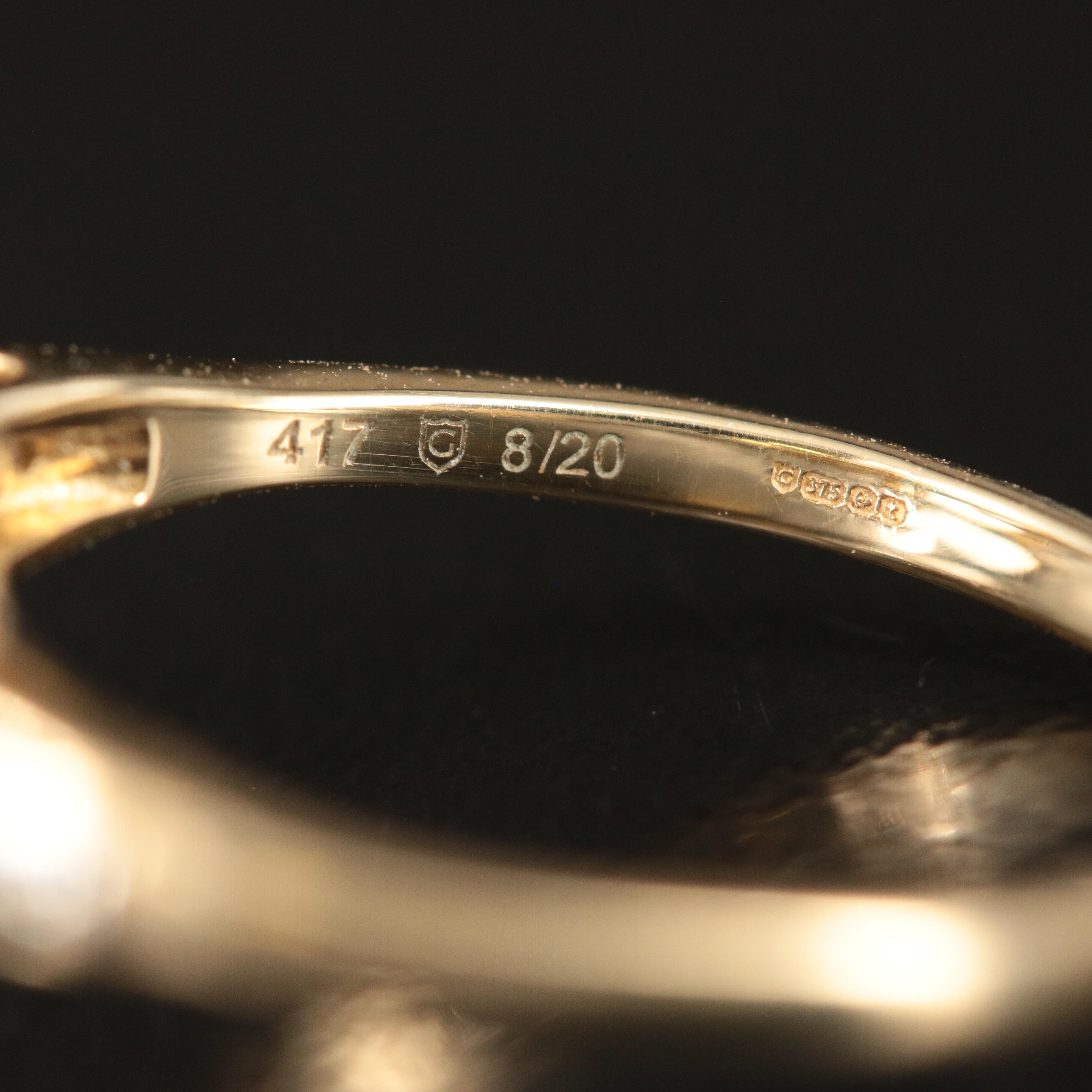 Glenn Lehrer 10K Quartz and Diamond Ring