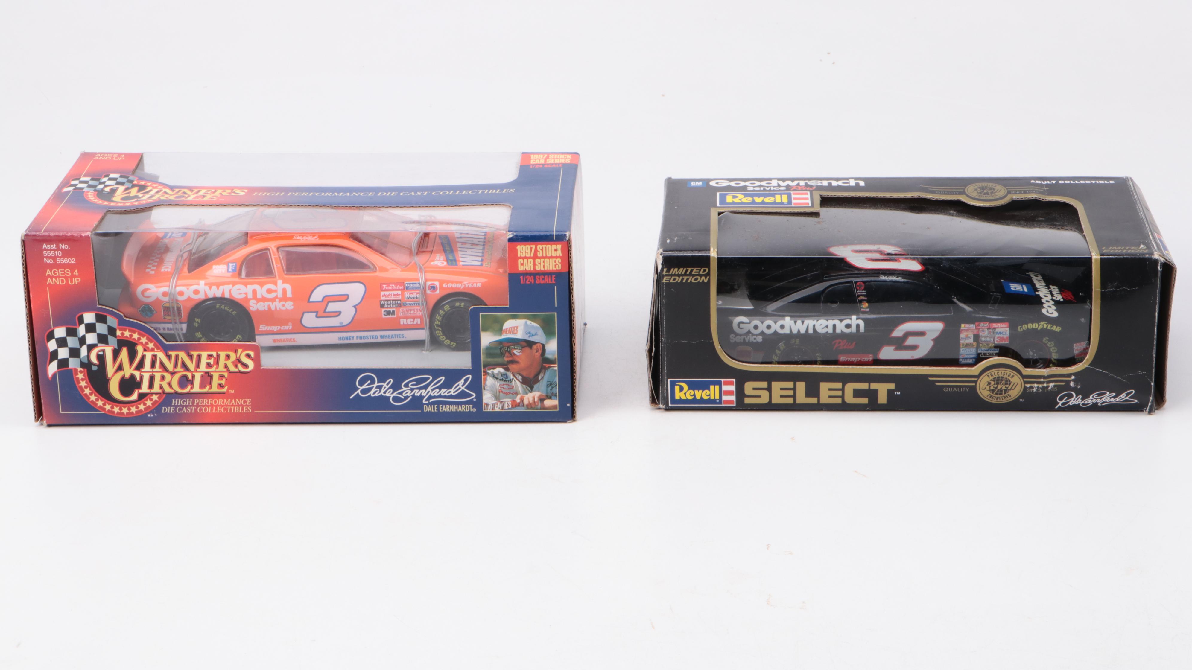 Dale Earnhardt Sr. and Dale Earnhardt Jr. Diecast Model NASCAR Stock Cars