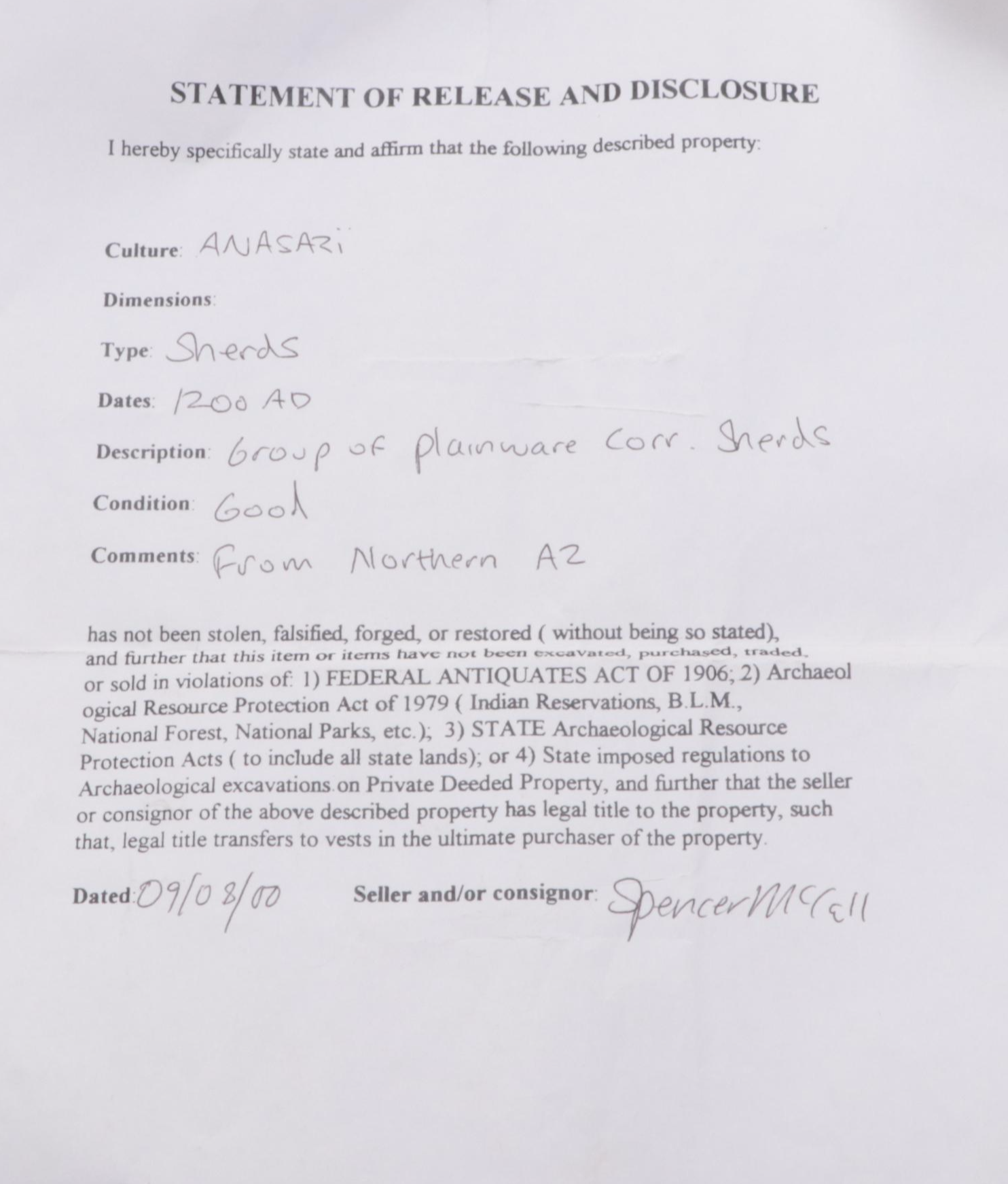 Ancient Sumerian Pottery Sherds