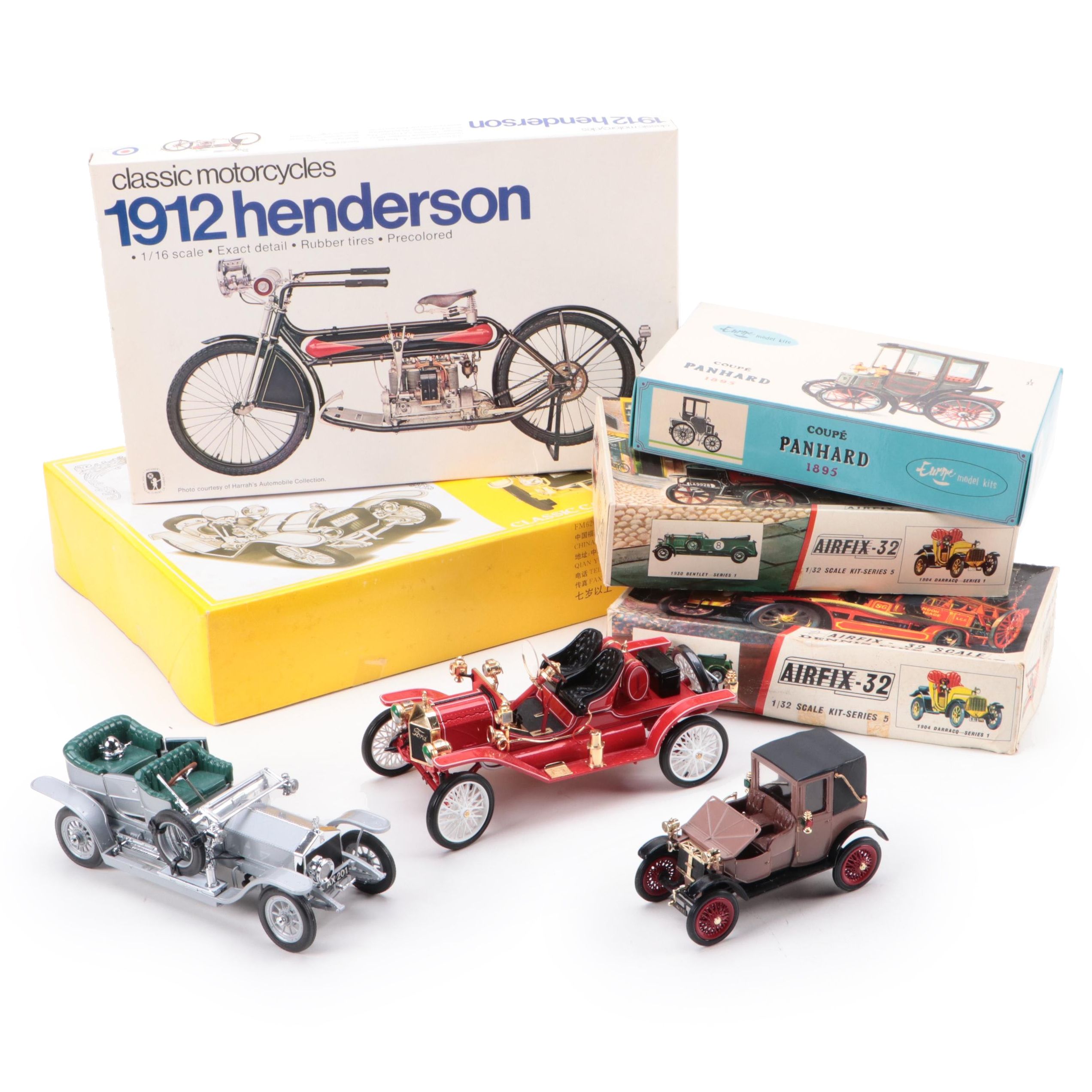1912 Henderson, 1913 Mercer Raceabout Type 35, with More Model Car Kits