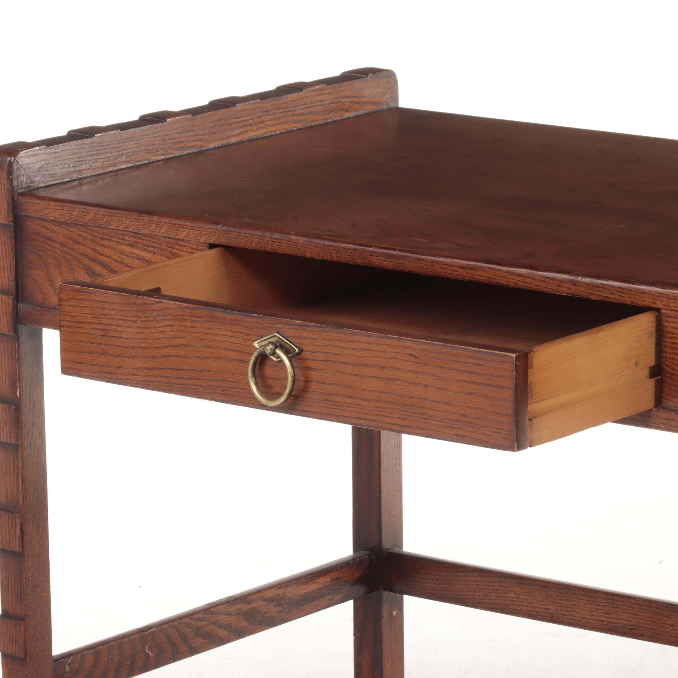 Romweber Regency Style Oak Desk, 1970s