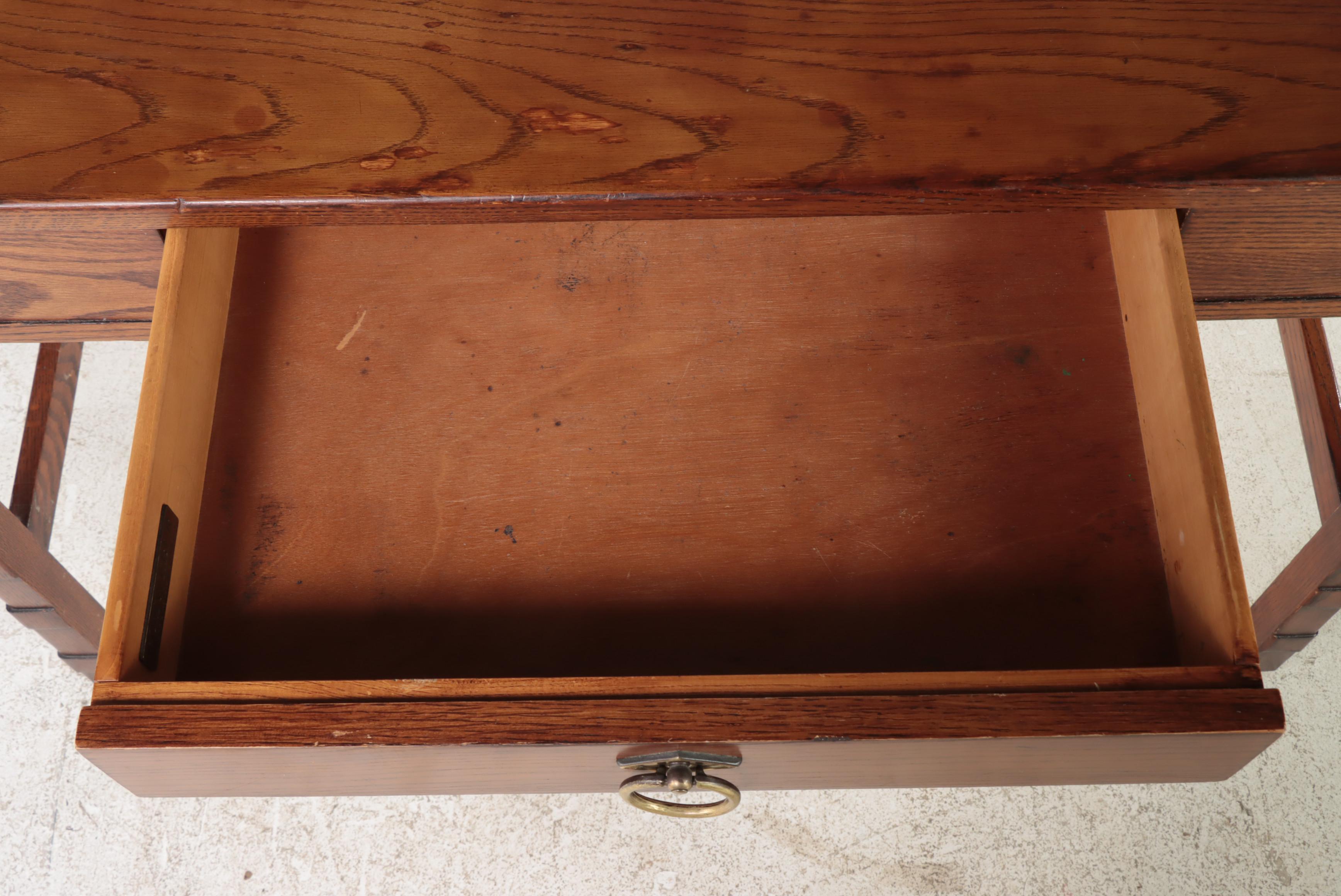 Romweber Regency Style Oak Desk, 1970s