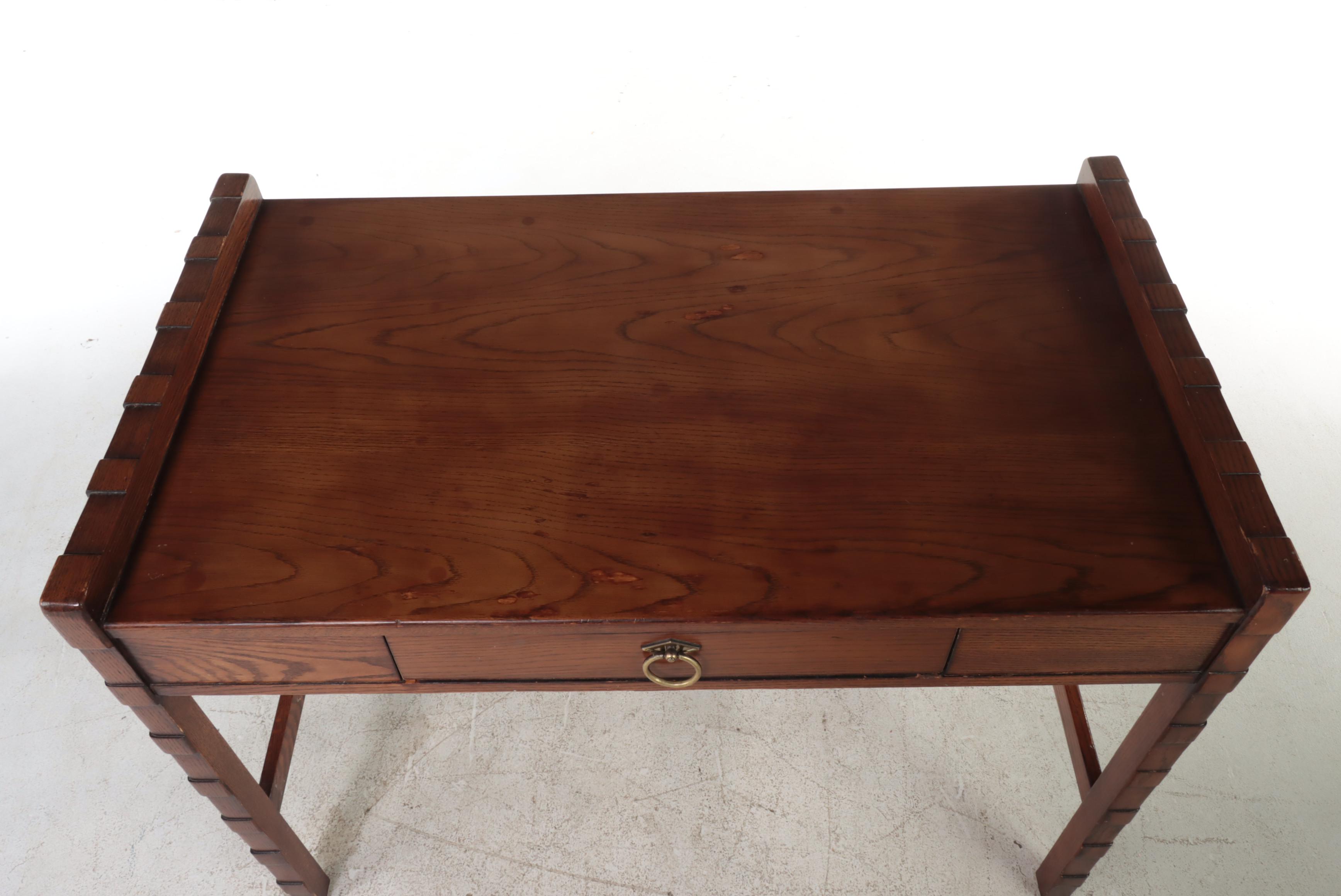 Romweber Regency Style Oak Desk, 1970s