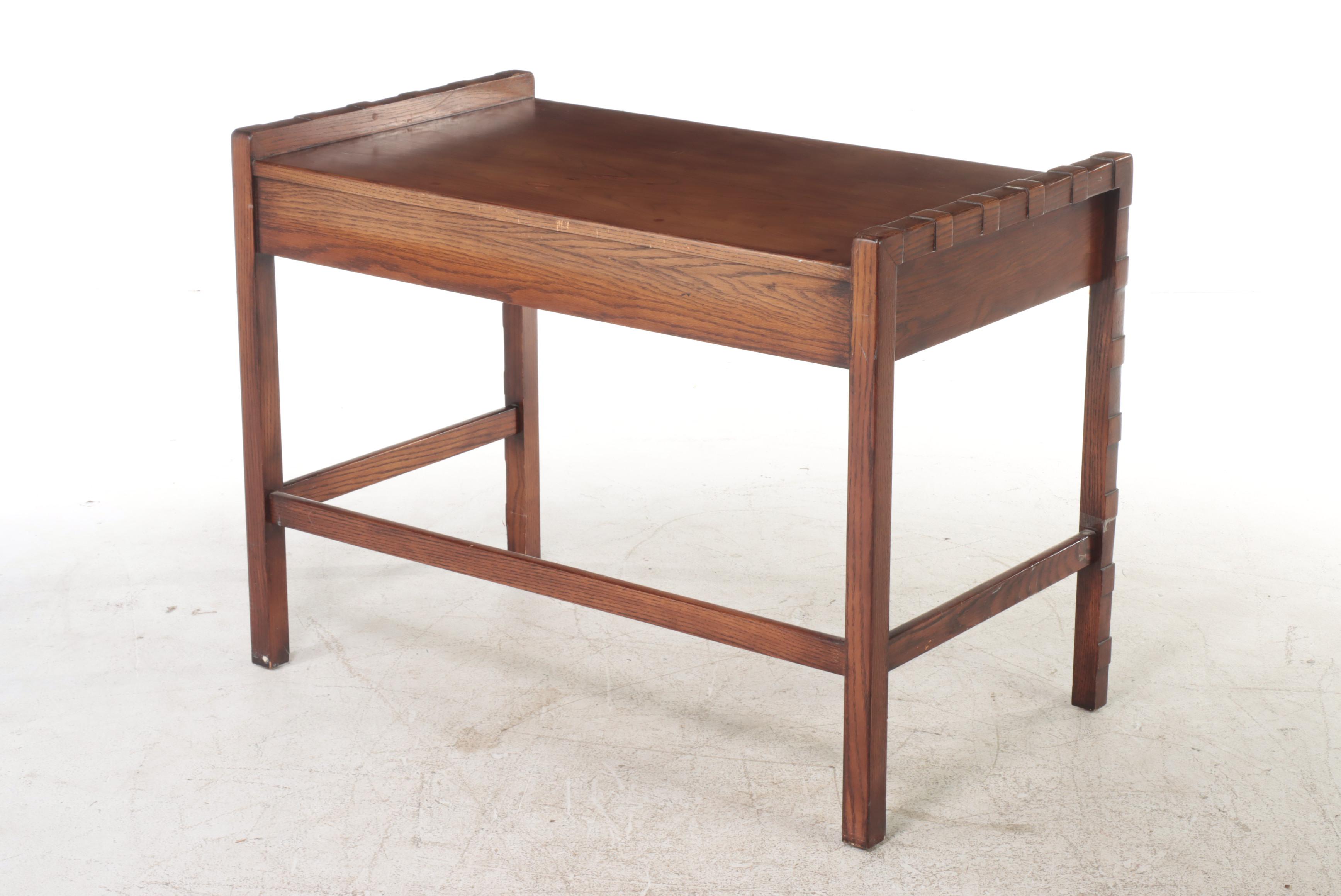 Romweber Regency Style Oak Desk, 1970s