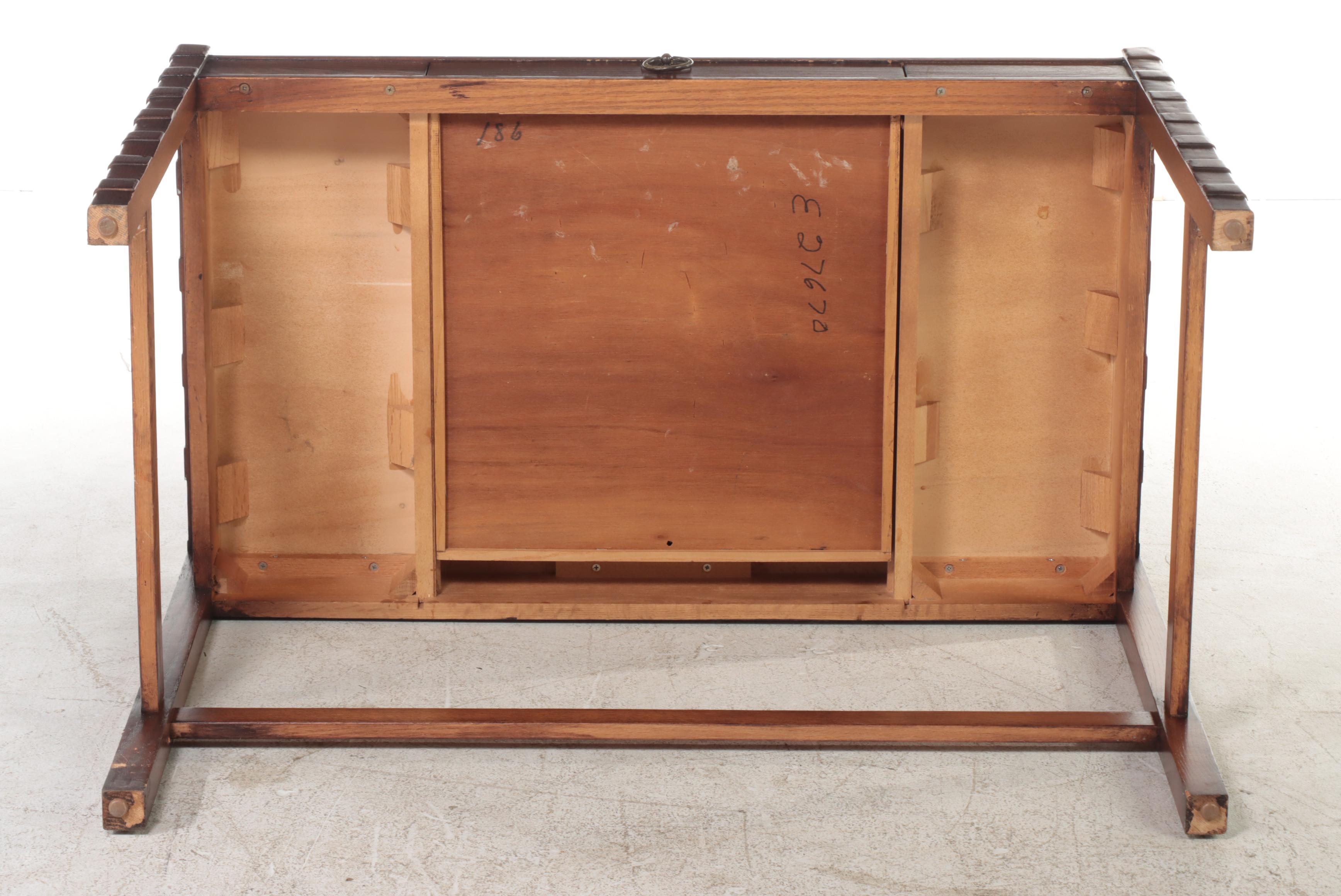 Romweber Regency Style Oak Desk, 1970s