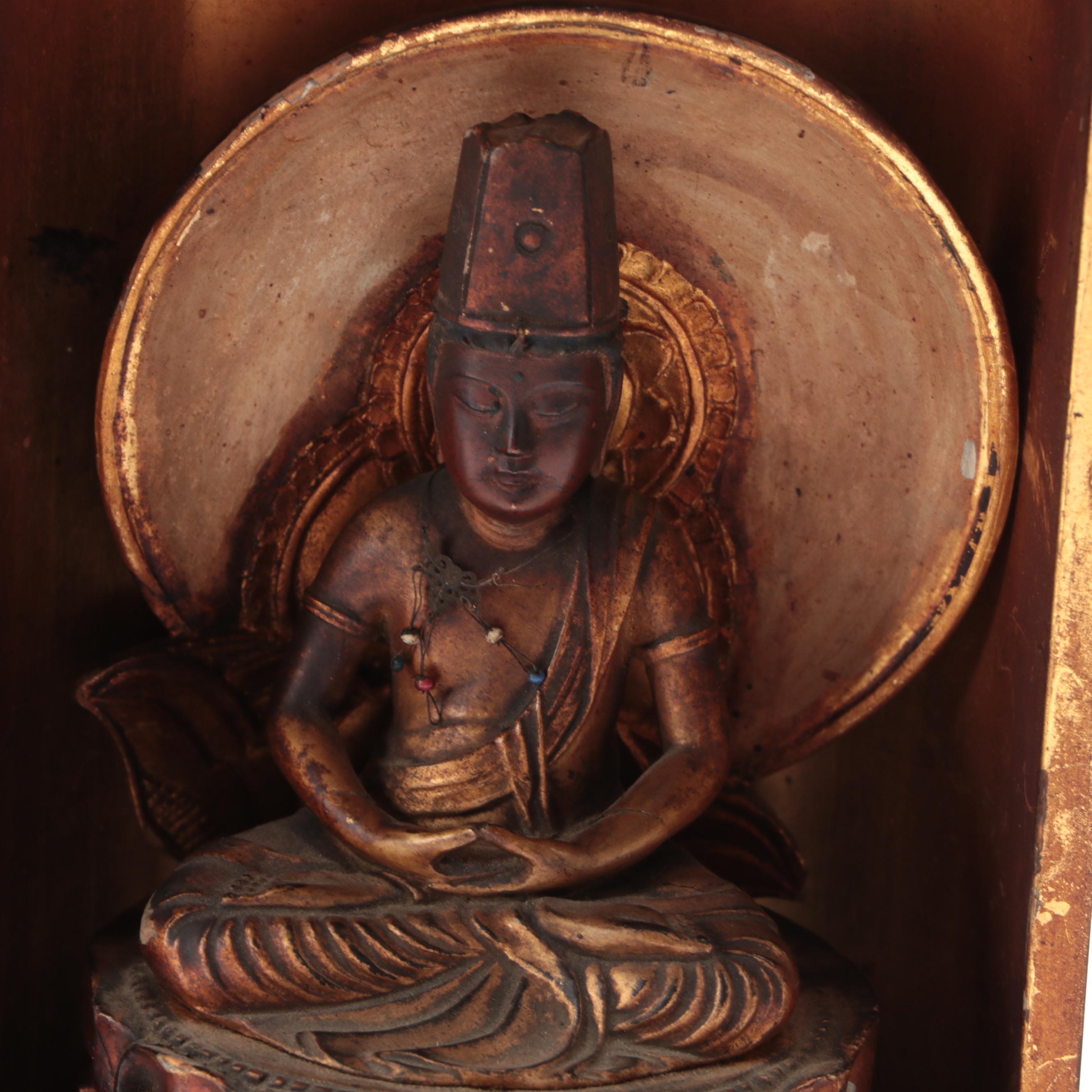 Japanese Parcel Gilt Laquerware Buddhist Zushi Shrine, 19th Century