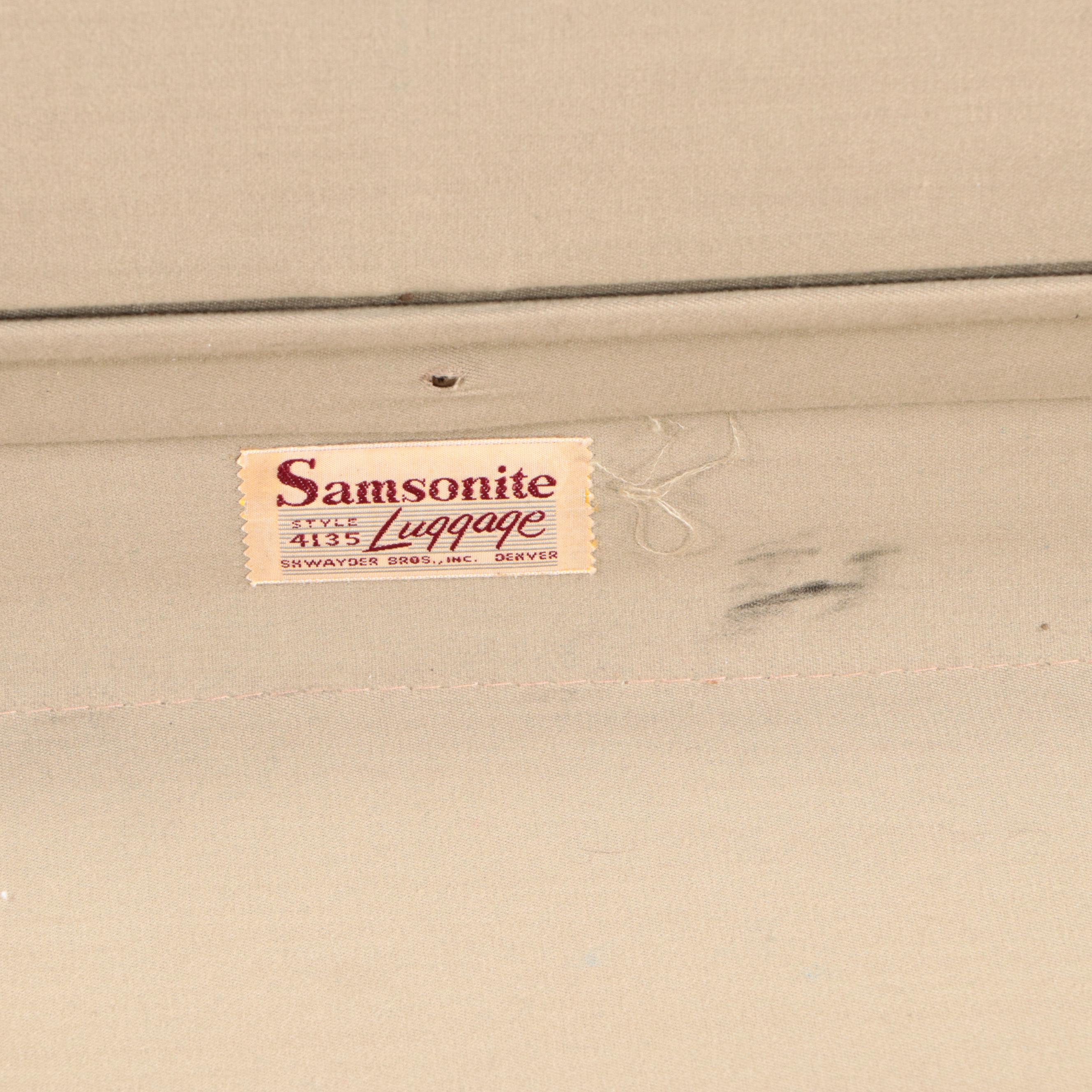 Samsonite Top Handle Luggage Set Styles 4135 and 4132 in Croc-Embossed Vinyl