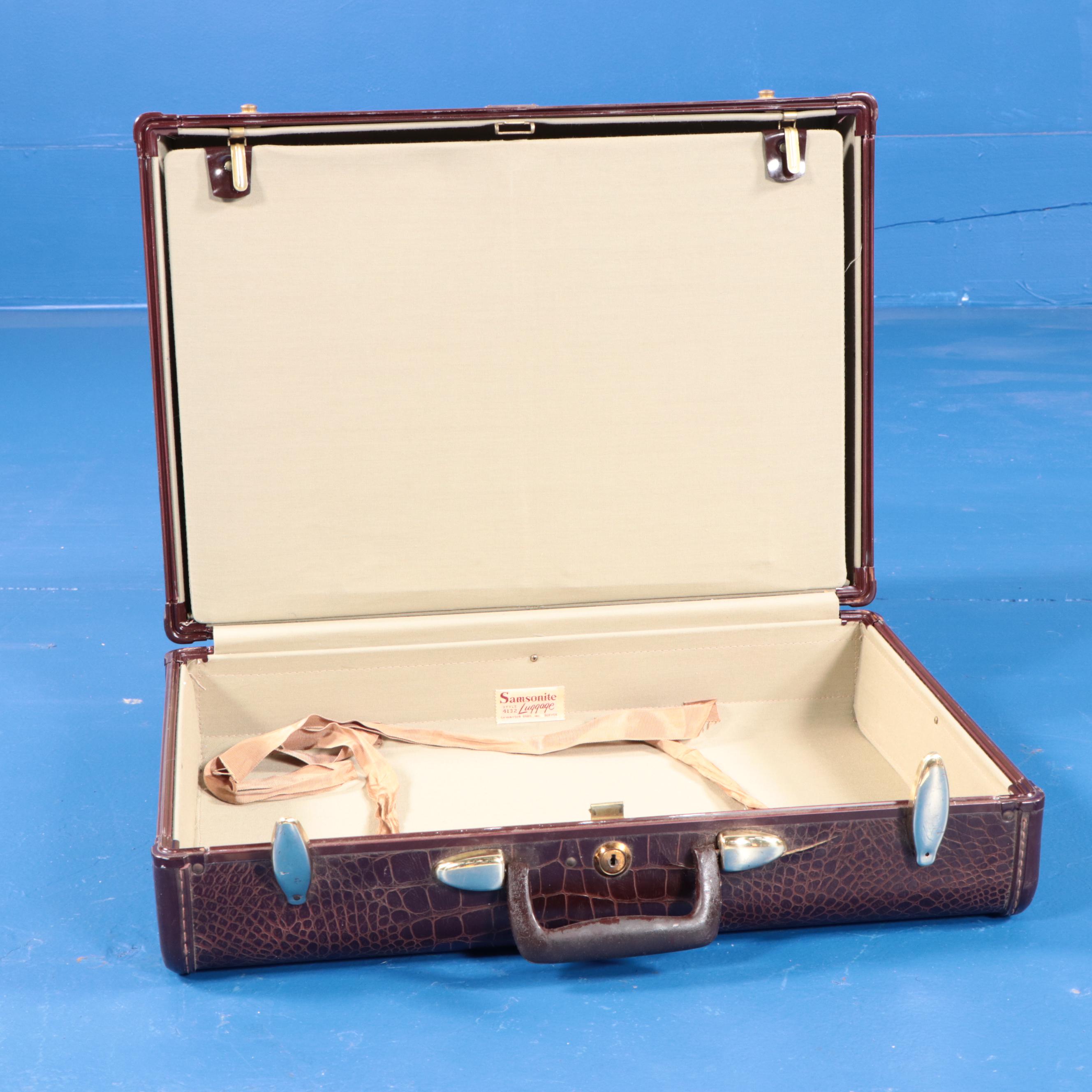 Samsonite Top Handle Luggage Set Styles 4135 and 4132 in Croc-Embossed Vinyl