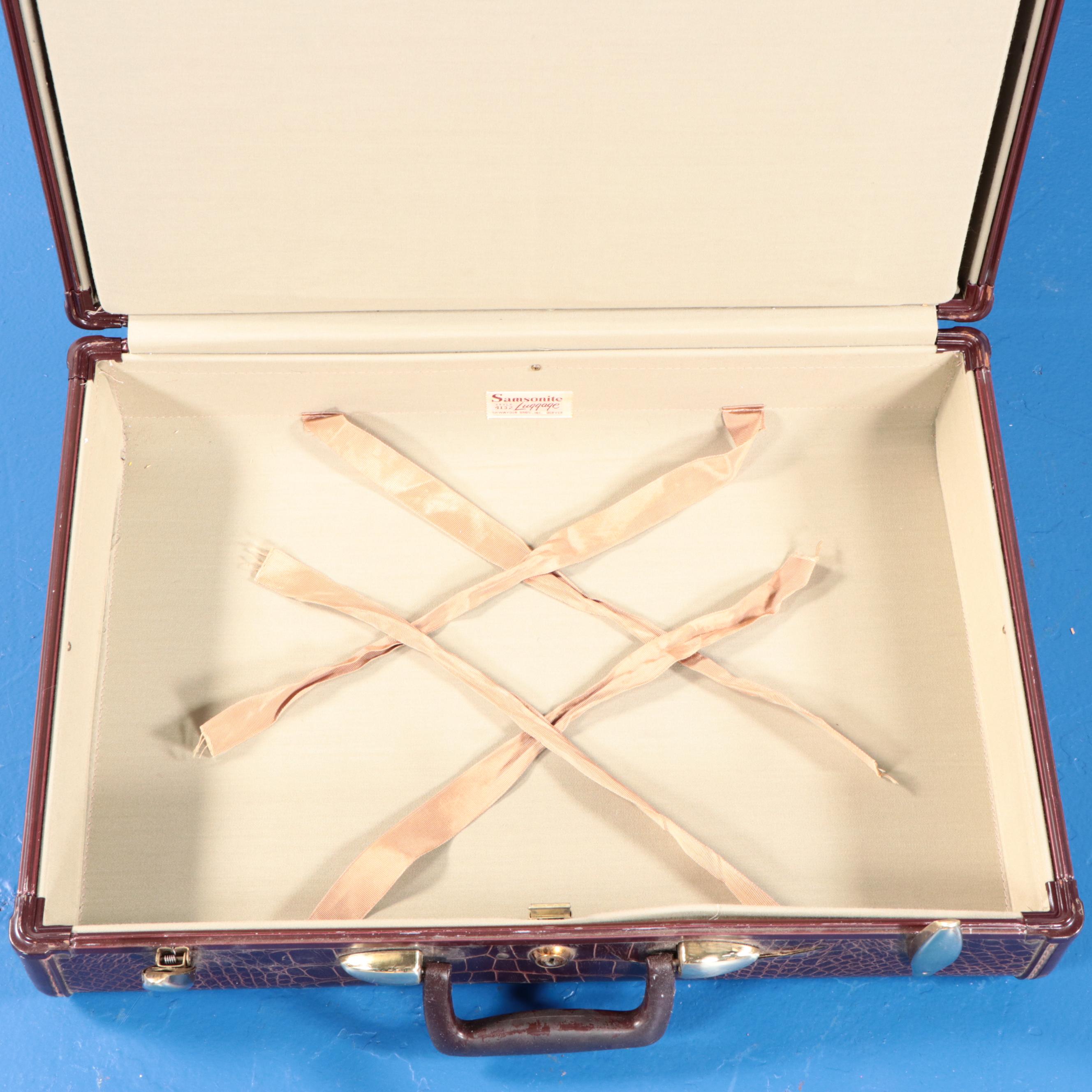 Samsonite Top Handle Luggage Set Styles 4135 and 4132 in Croc-Embossed Vinyl