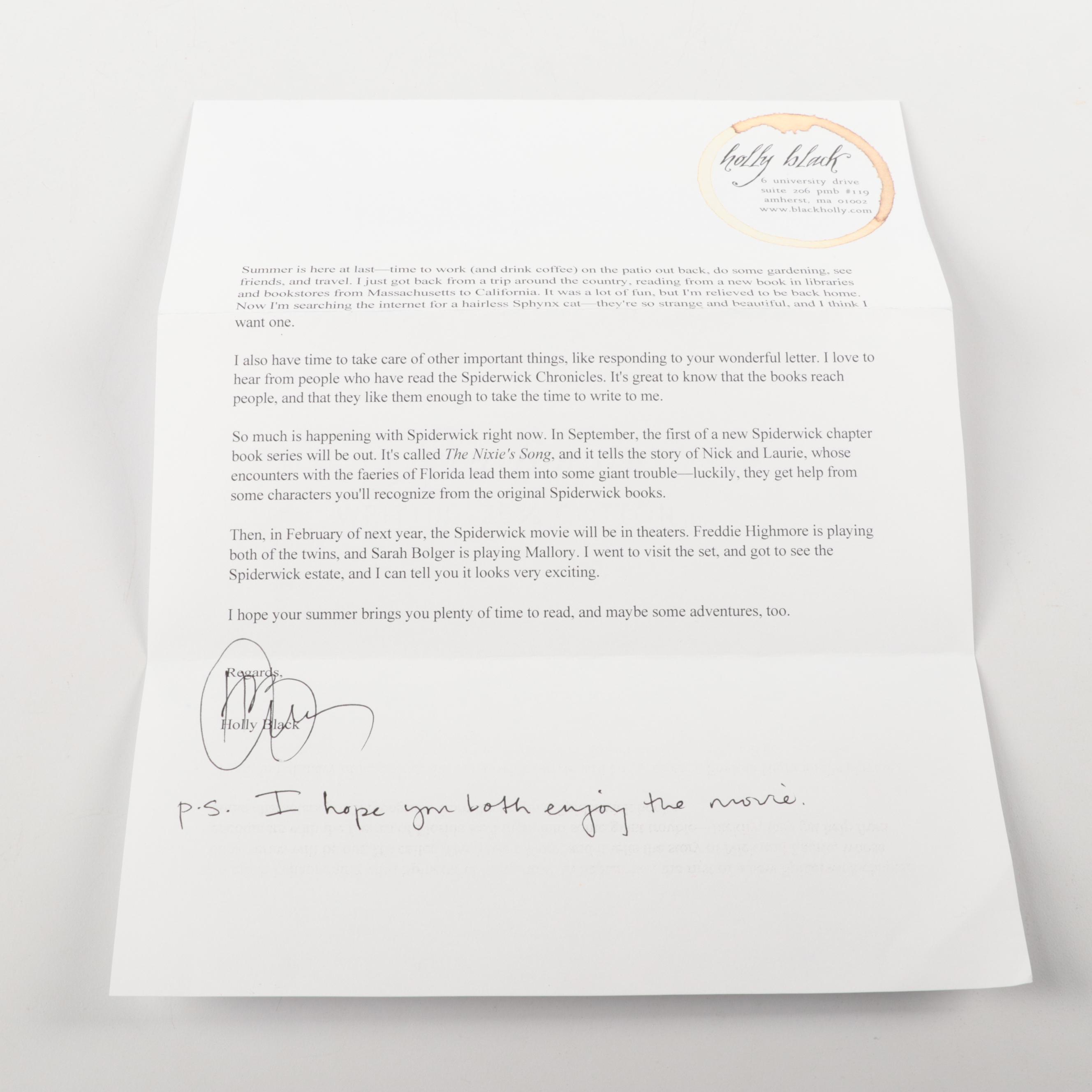 Signed "The Spiderwick Chronicles" by Tony DiTerlizzi and Holly Black with More